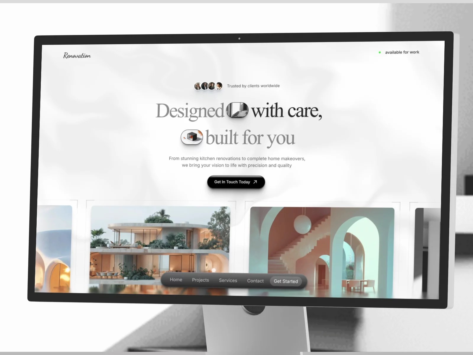 Renovation — Free Architecture Website Template by TemplateX — Free Architecture Template for Framer by TemplateX preview