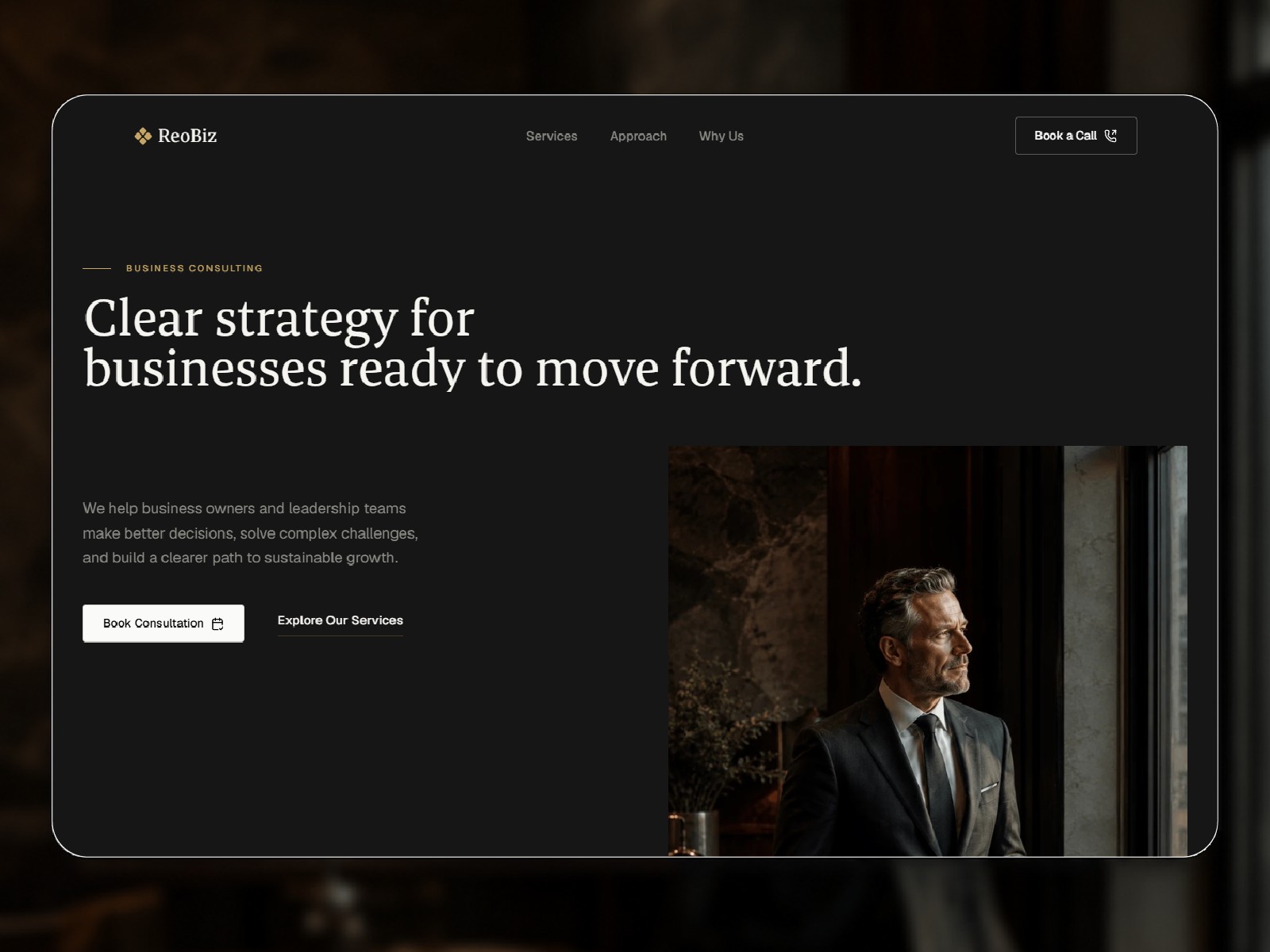 ReoBiz — Free Agency Website Template by Reovan — Free Agency Template for Framer by Reovan preview