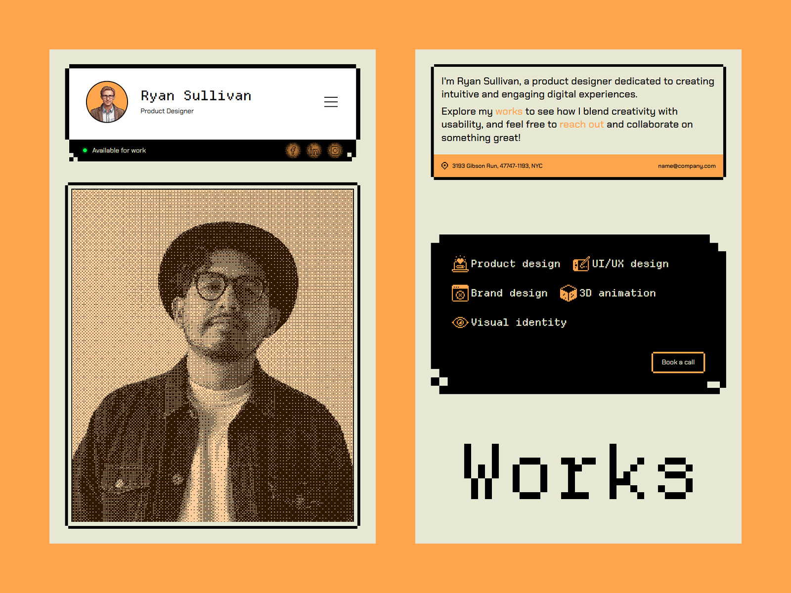 Resumterics: Free Personal Website Template by Hamim Reza — Free Portfolio Framer Template preview