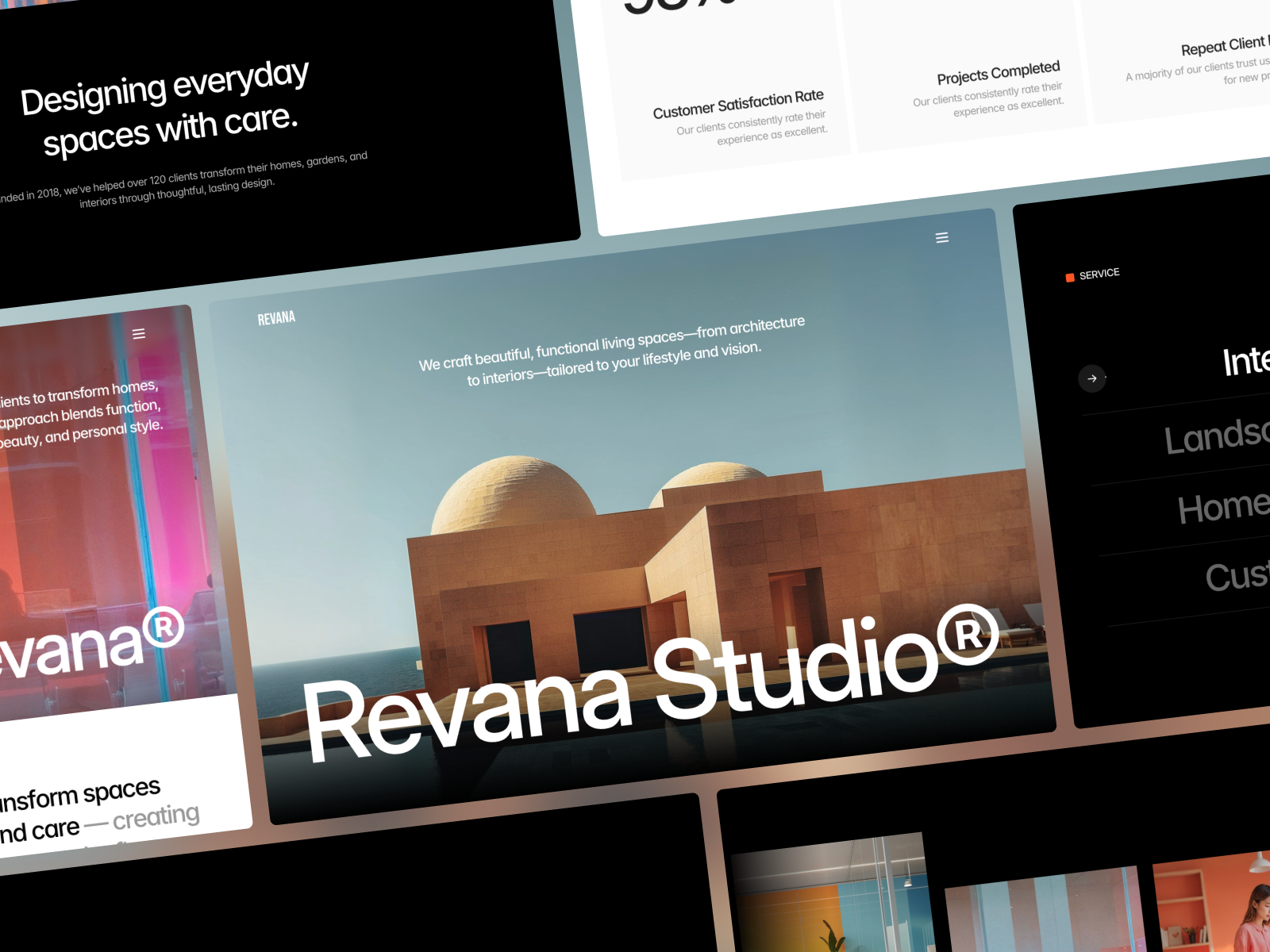 Revana Studio — Free Architecture Template for Framer preview