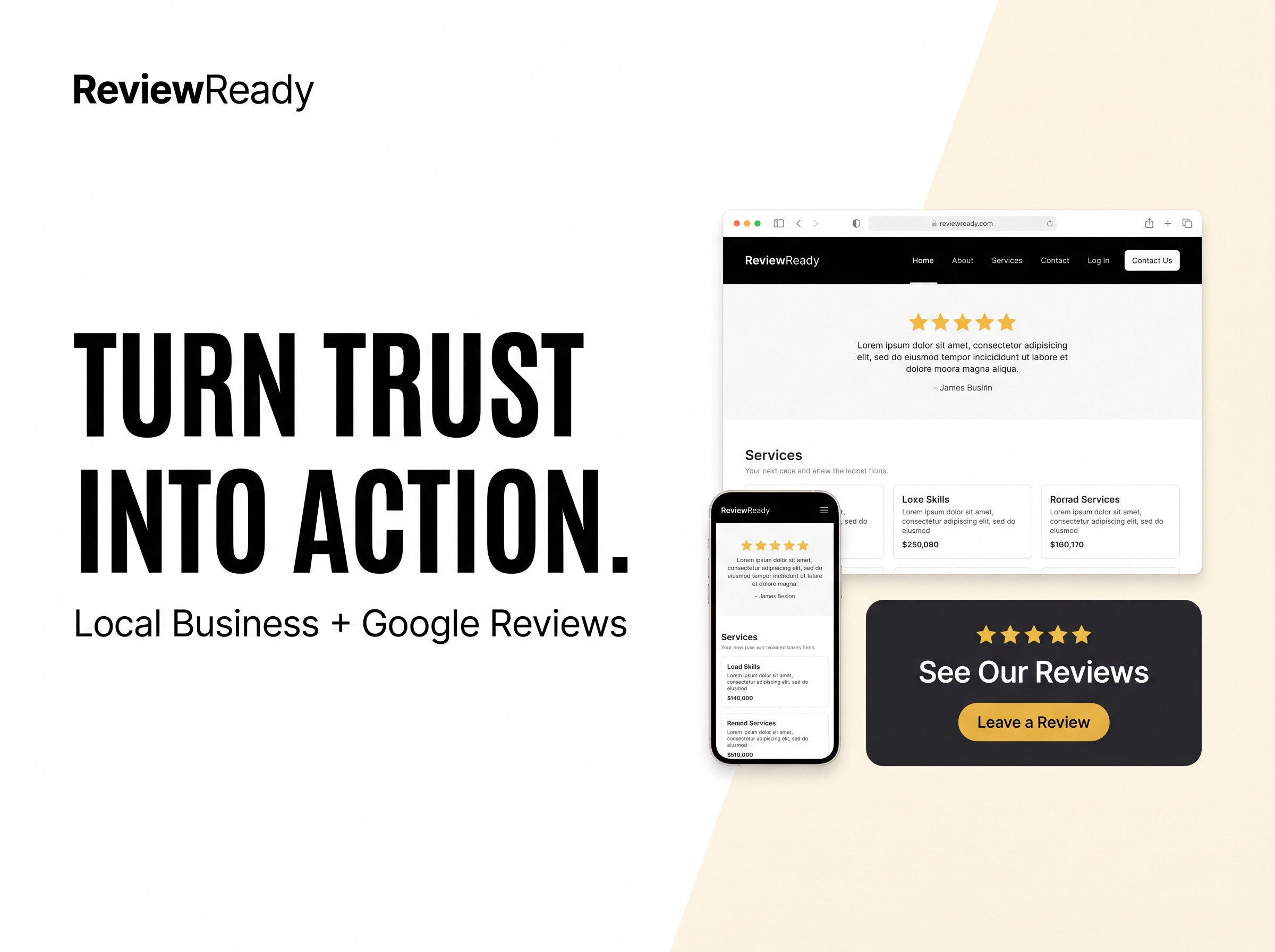 ReviewReady: Free Portfolio Website Template by Anthony Joe — Free Portfolio Framer Template preview