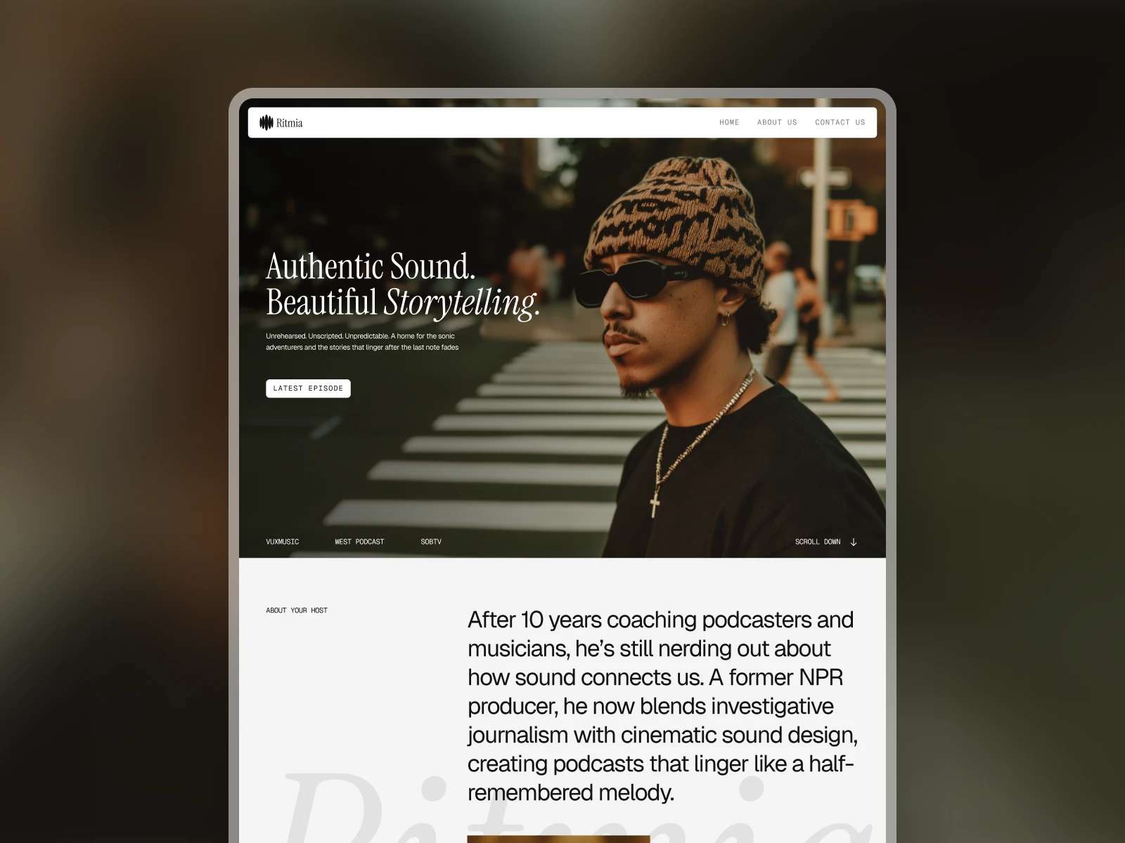 Ritmia — Free Landing Page Framer Template preview