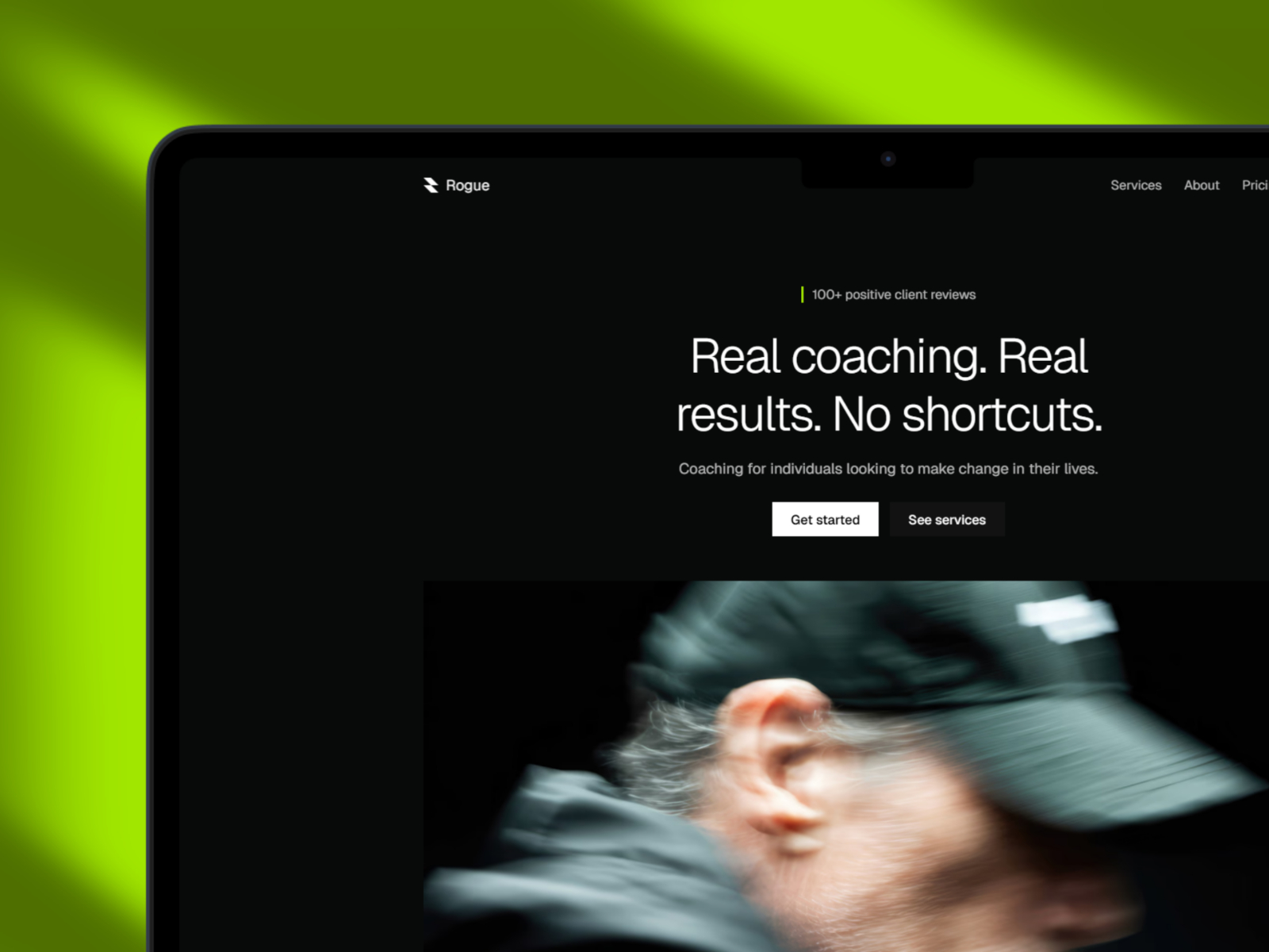 Rogue — Free Fitness Coach & Personal Trainer Framer Template preview