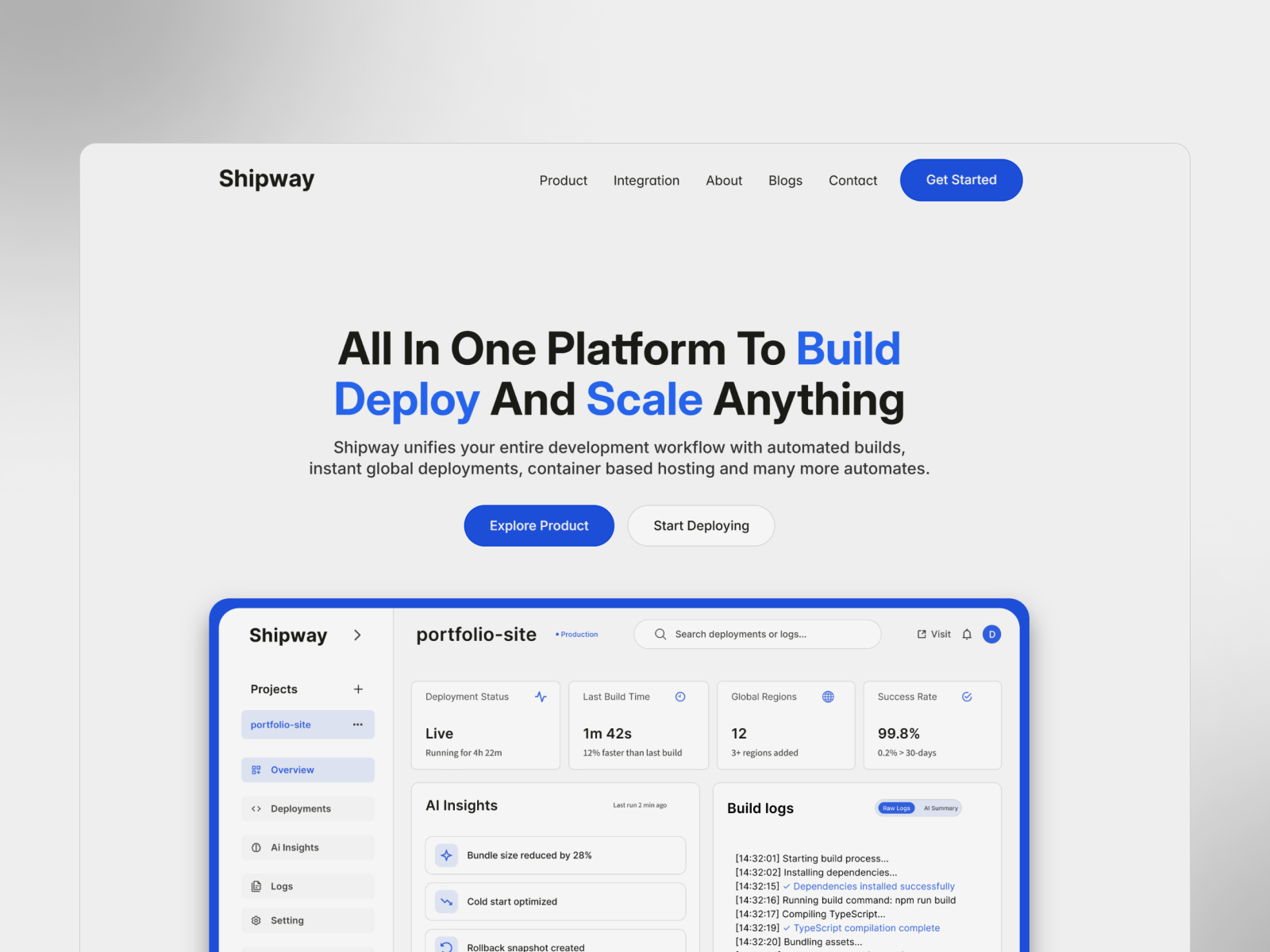 Shipway — Free SaaS Framer Template preview