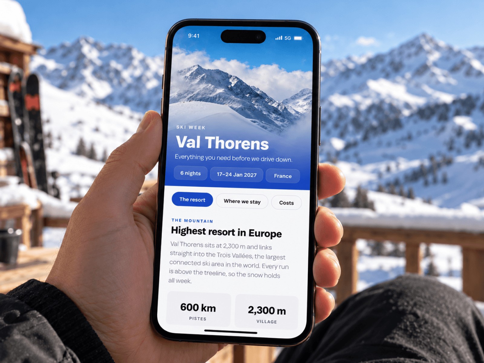 Ski Trip Guide: Free Personal Website Template by Sjoerd Koelewijn — Free Portfolio Framer Template preview