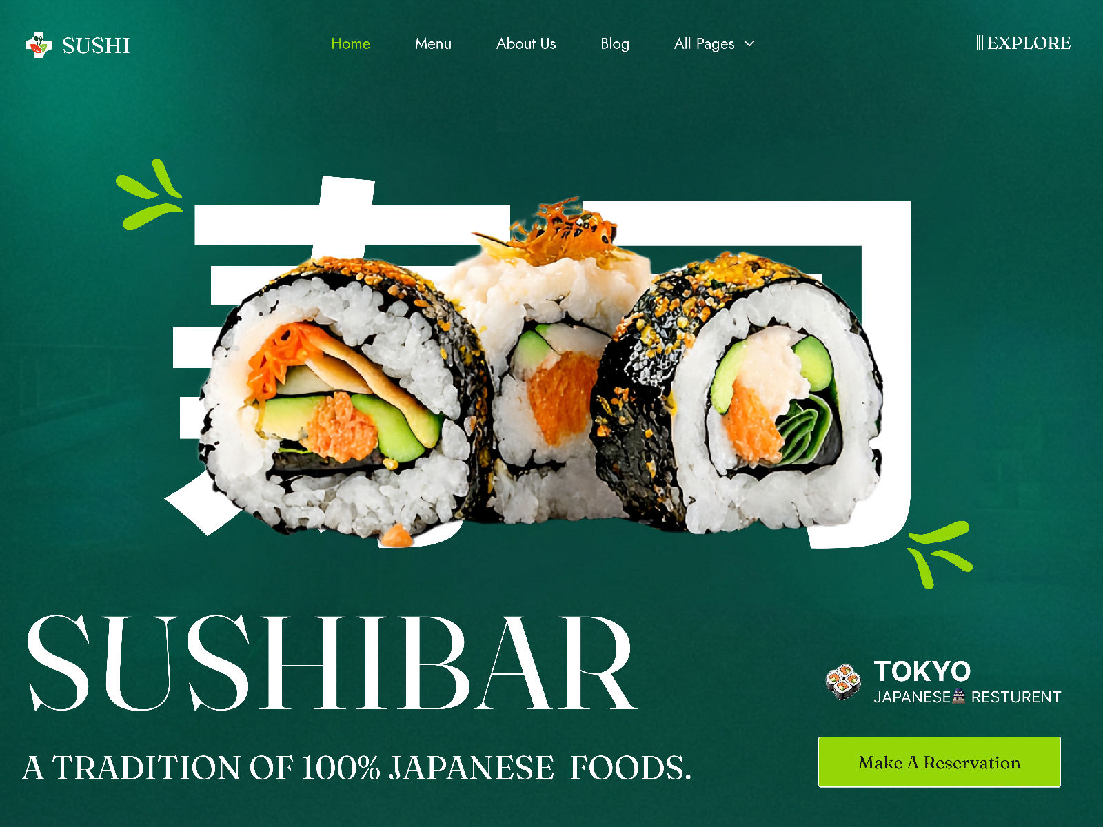 Smash &amp; Greens: Free Restaurant Website Template by souha hamzaoui — Free Food Framer Template preview