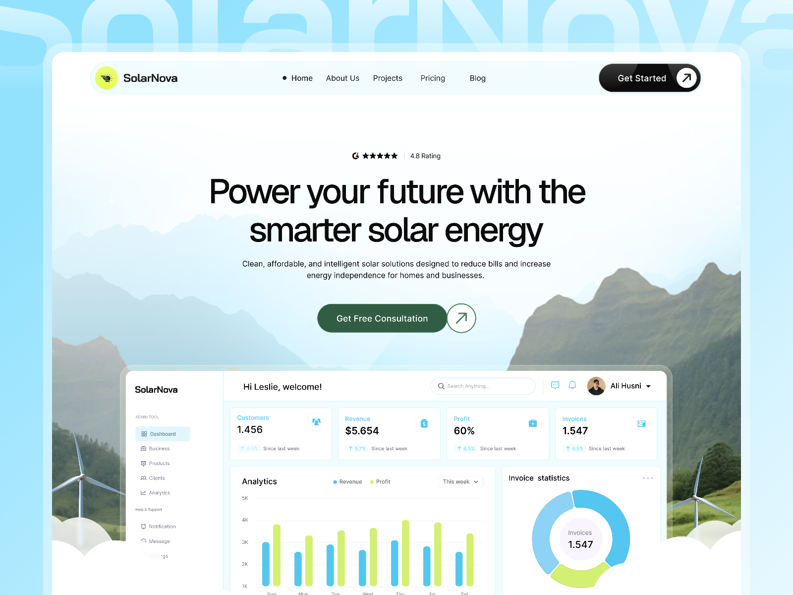 Solarnova — Free Solar Energy Framer Template preview