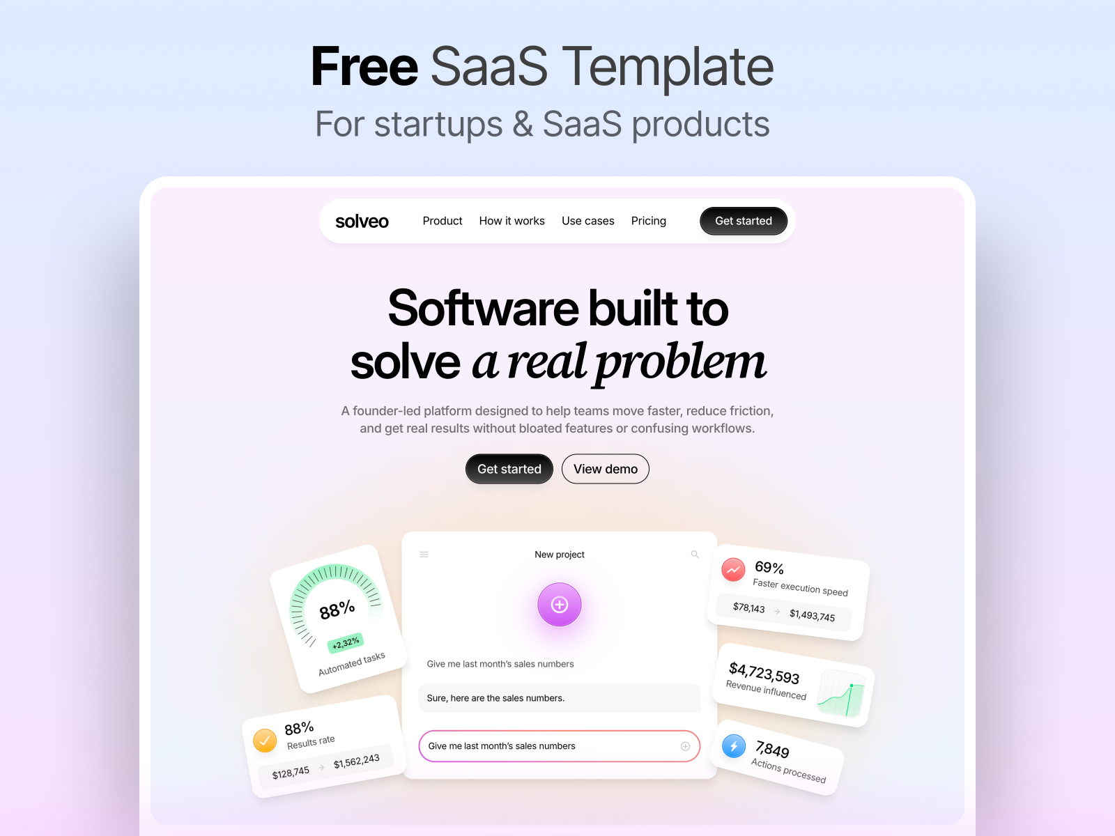 Solveo — Free Portfolio Framer Template preview