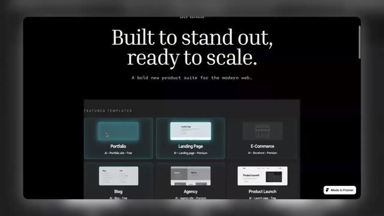Square — Free Portfolio Website Template by ekeng.designs — Free Portfolio Template for Framer preview