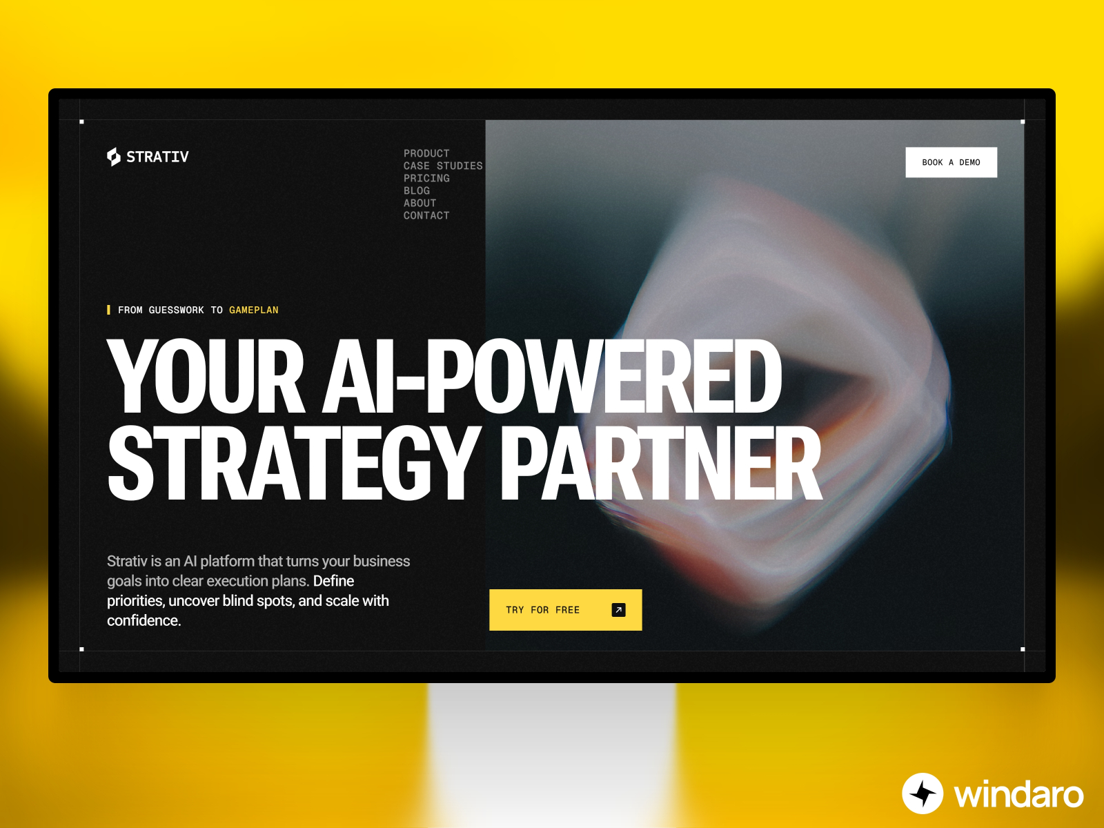 Strativ: Responsive AI Website Template by Krzysztof Hejna — Free SaaS Framer Template preview