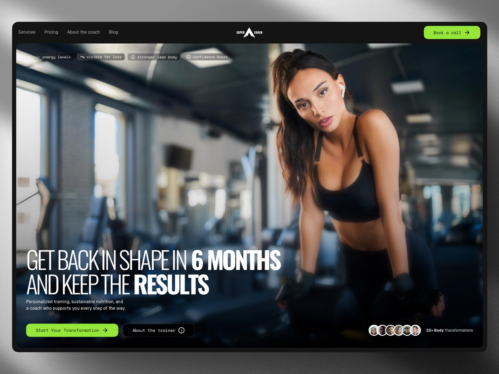 SuperCoach — Free Healthcare Framer Template preview