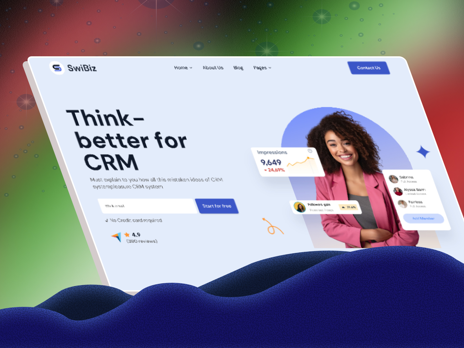 SwiBiz Pro: Free Agency Website Template by Arsly Tech — Free SaaS Framer Template preview