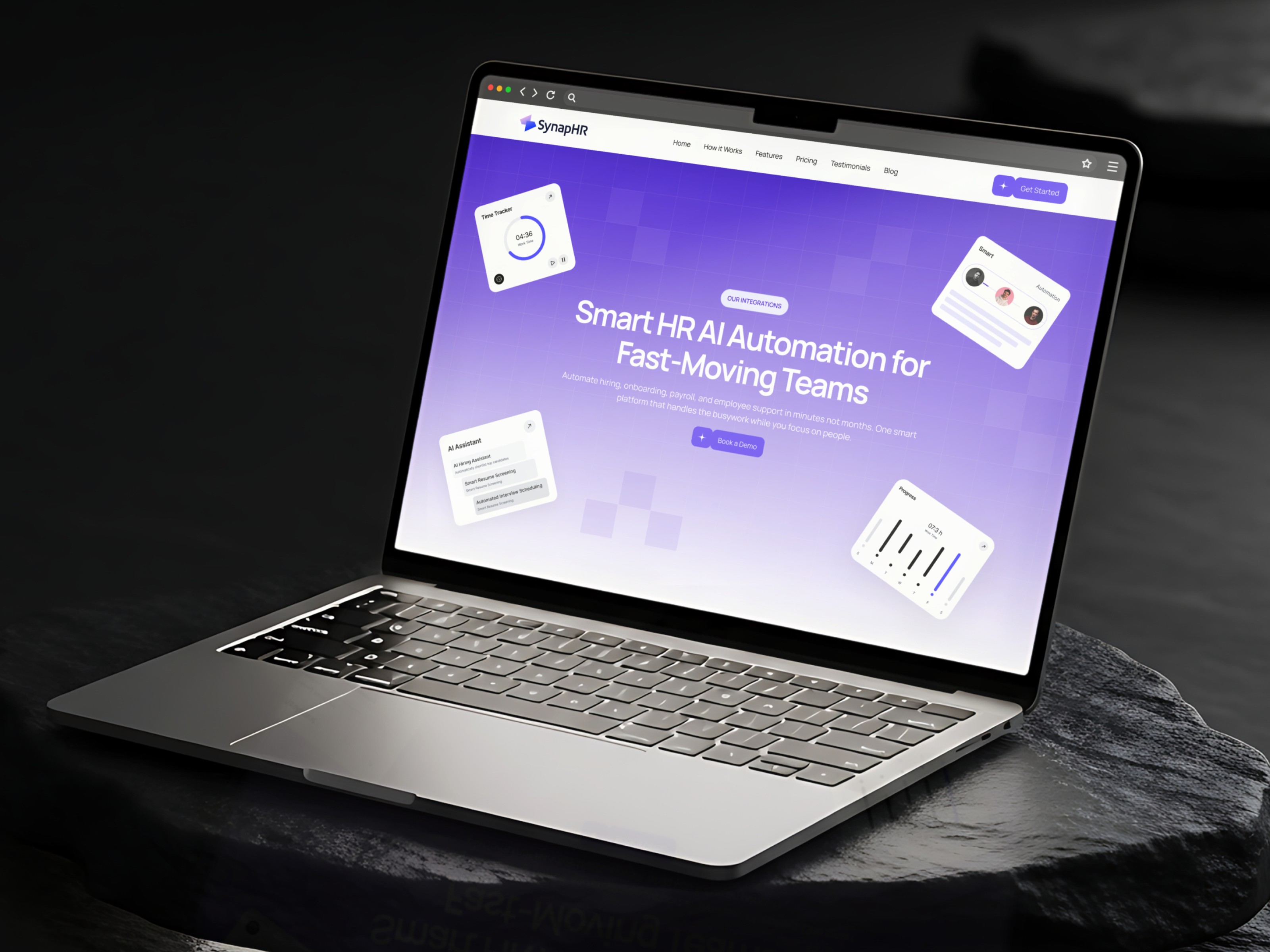 SynapHR — Free AI Website Template by Peno Lab — Free Automotive Template for Framer by Peno Lab preview