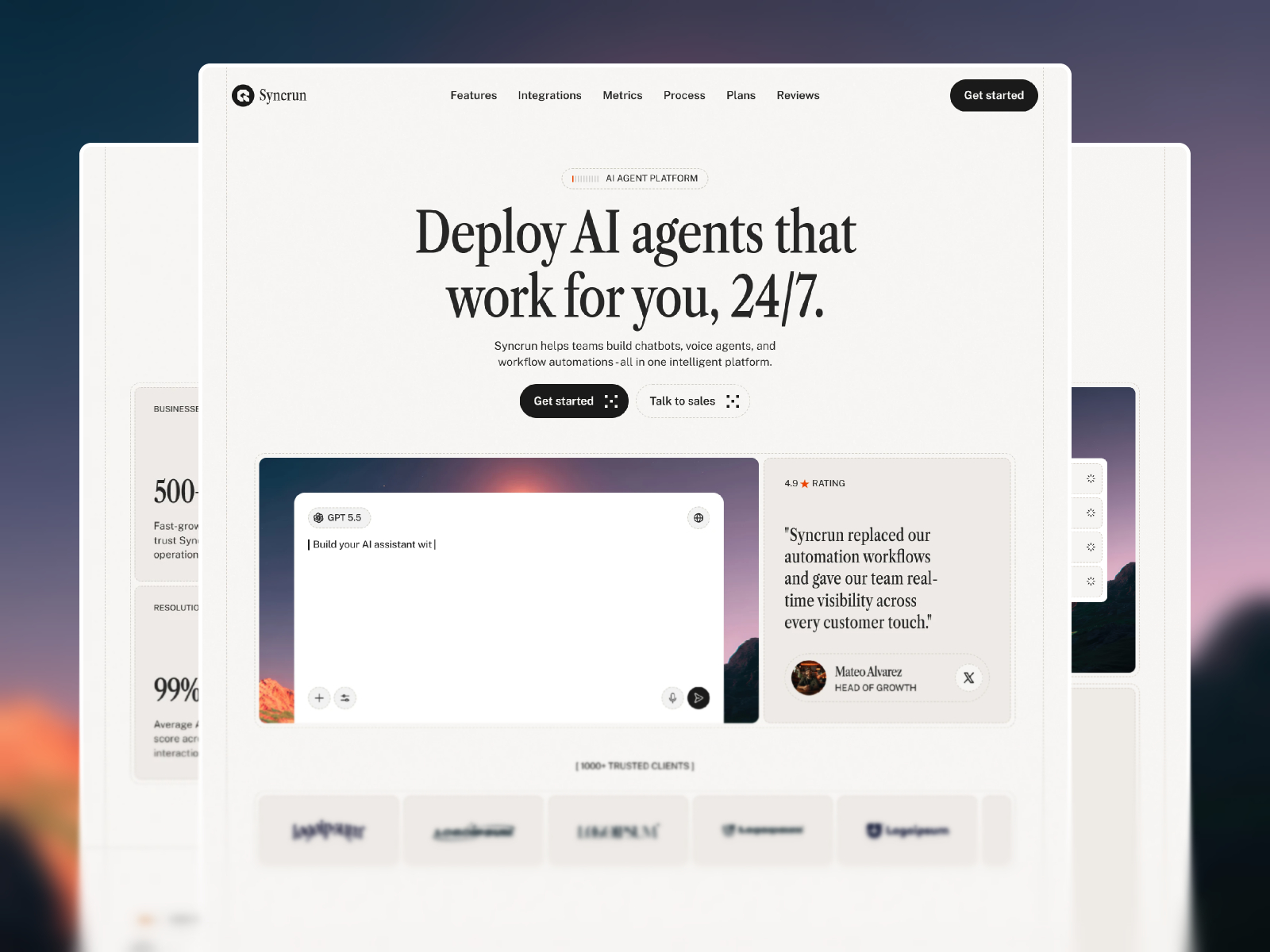 Syncrun — Free Automotive Framer Template preview