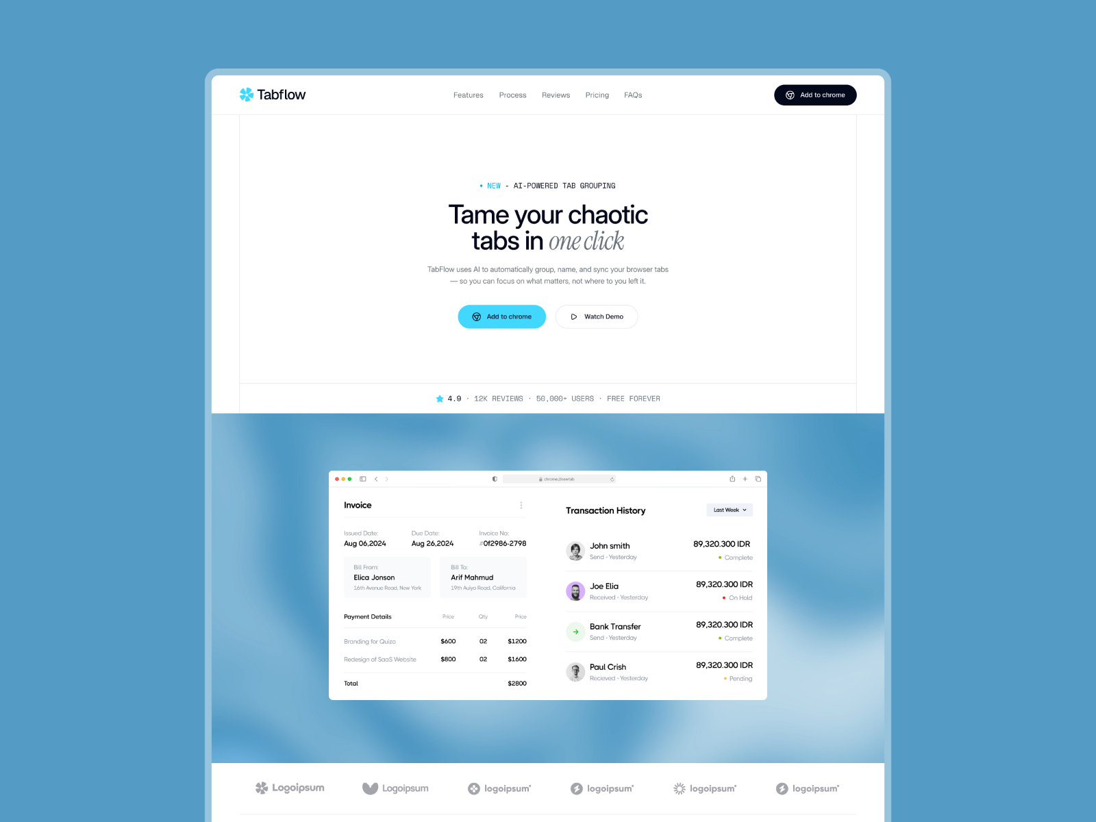 Tabflow — Free Legal Framer Template preview