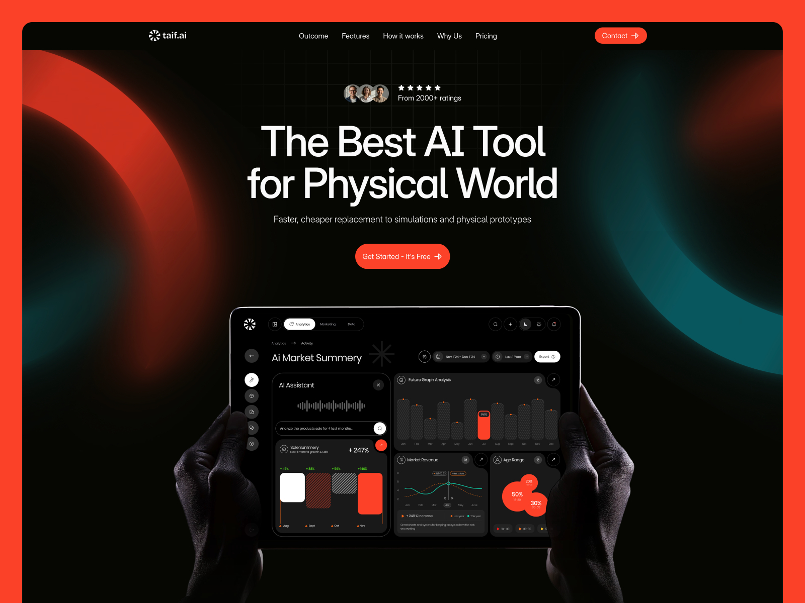 Taif — Free SaaS Framer Template preview