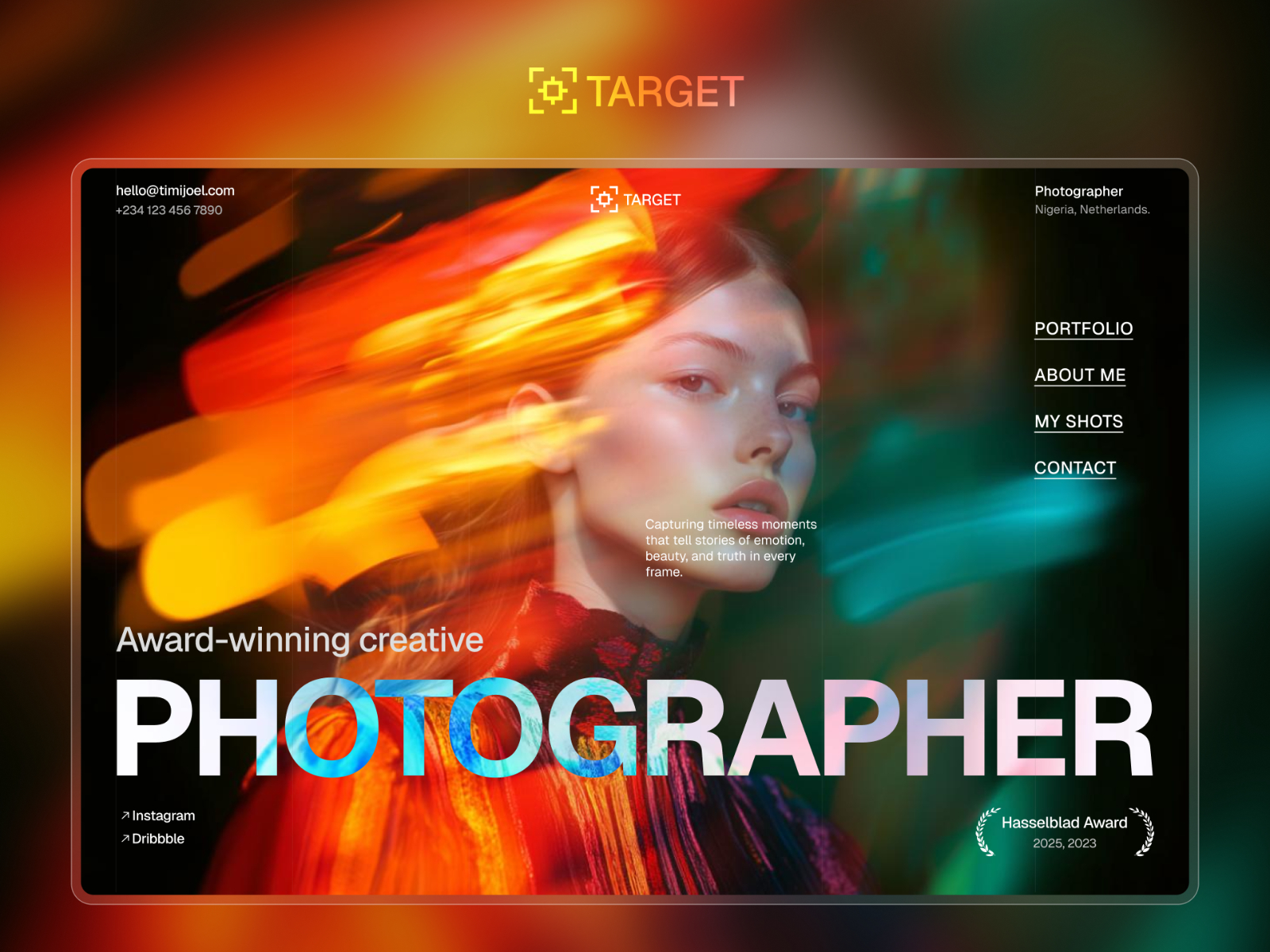 Target — Free Portfolio Framer Template preview