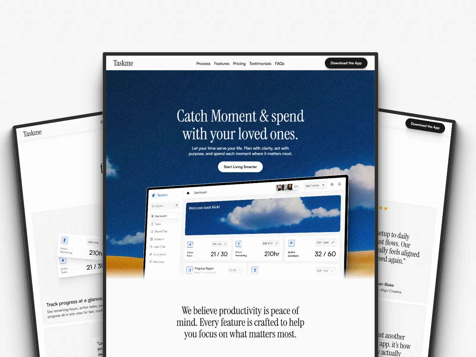 Taskme — Free SaaS Framer Template preview