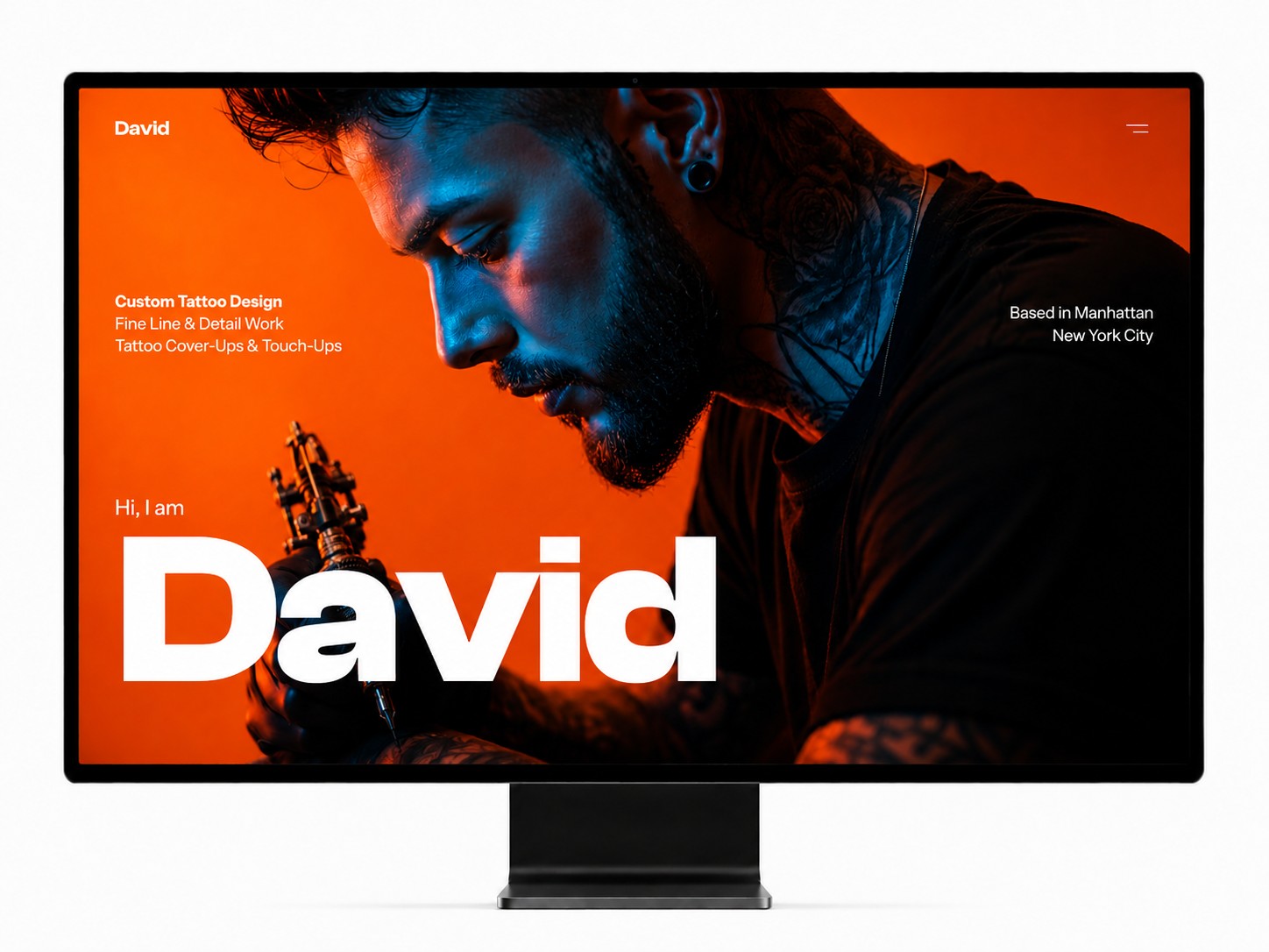 Tattoo Studio: Free Portfolio Website Template by Otieno G — Free Portfolio Framer Template preview