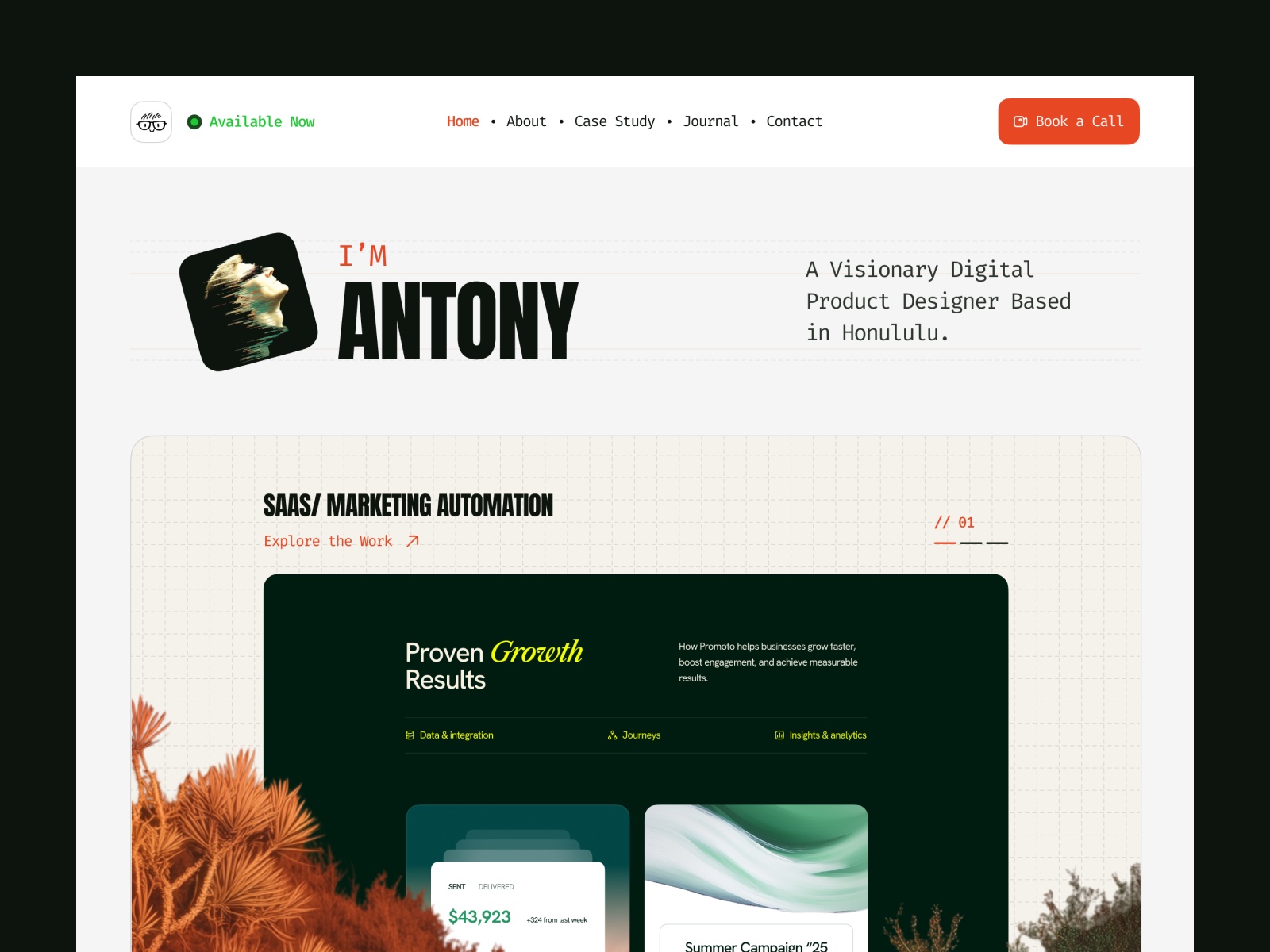 Tavian Reed: Free Personal Website Template by WebTem — Free Education Framer Template preview