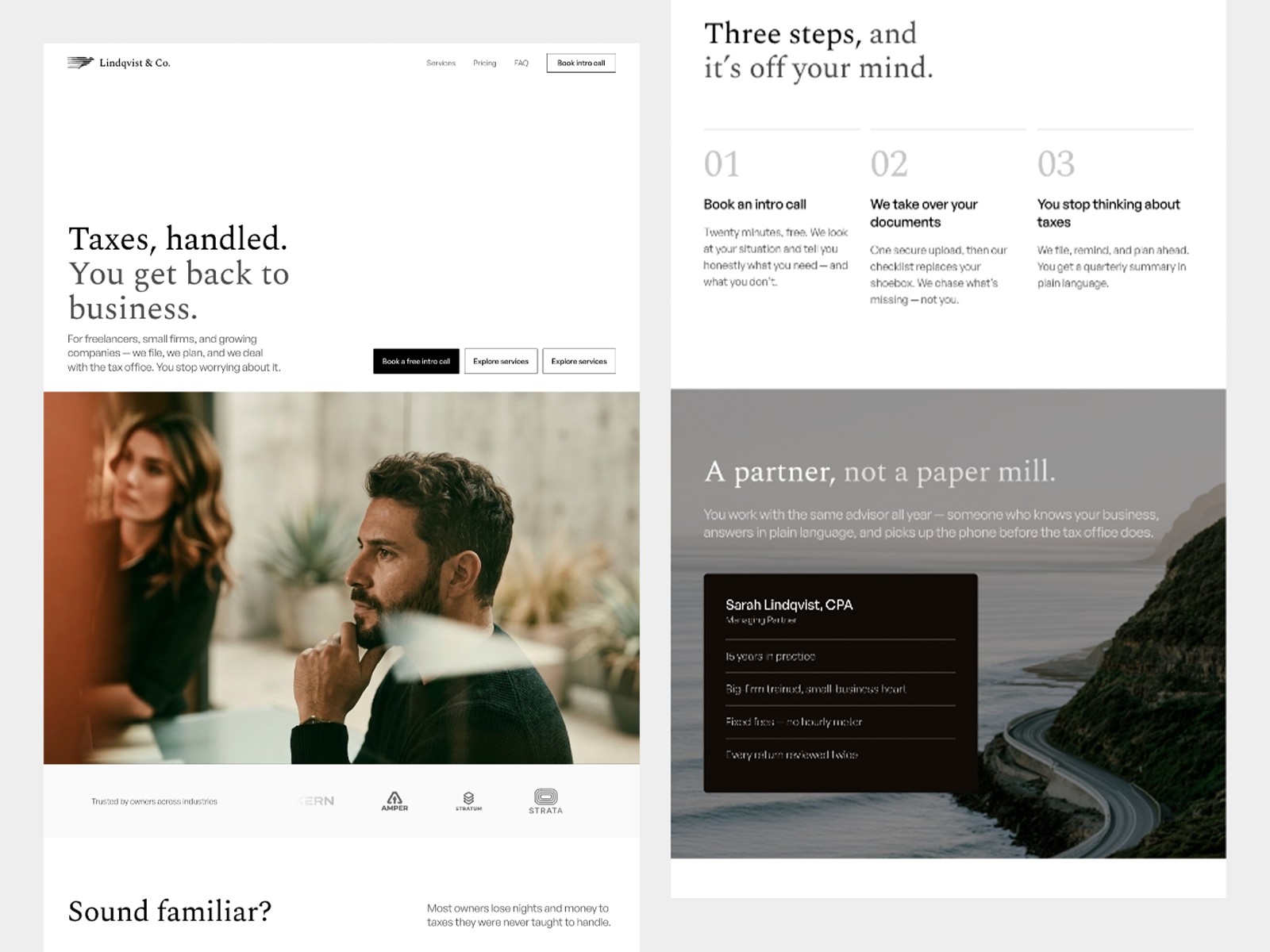 Tax Consultant: Free Personal Website Template by Michael Slotta — Free Agency Framer Template preview