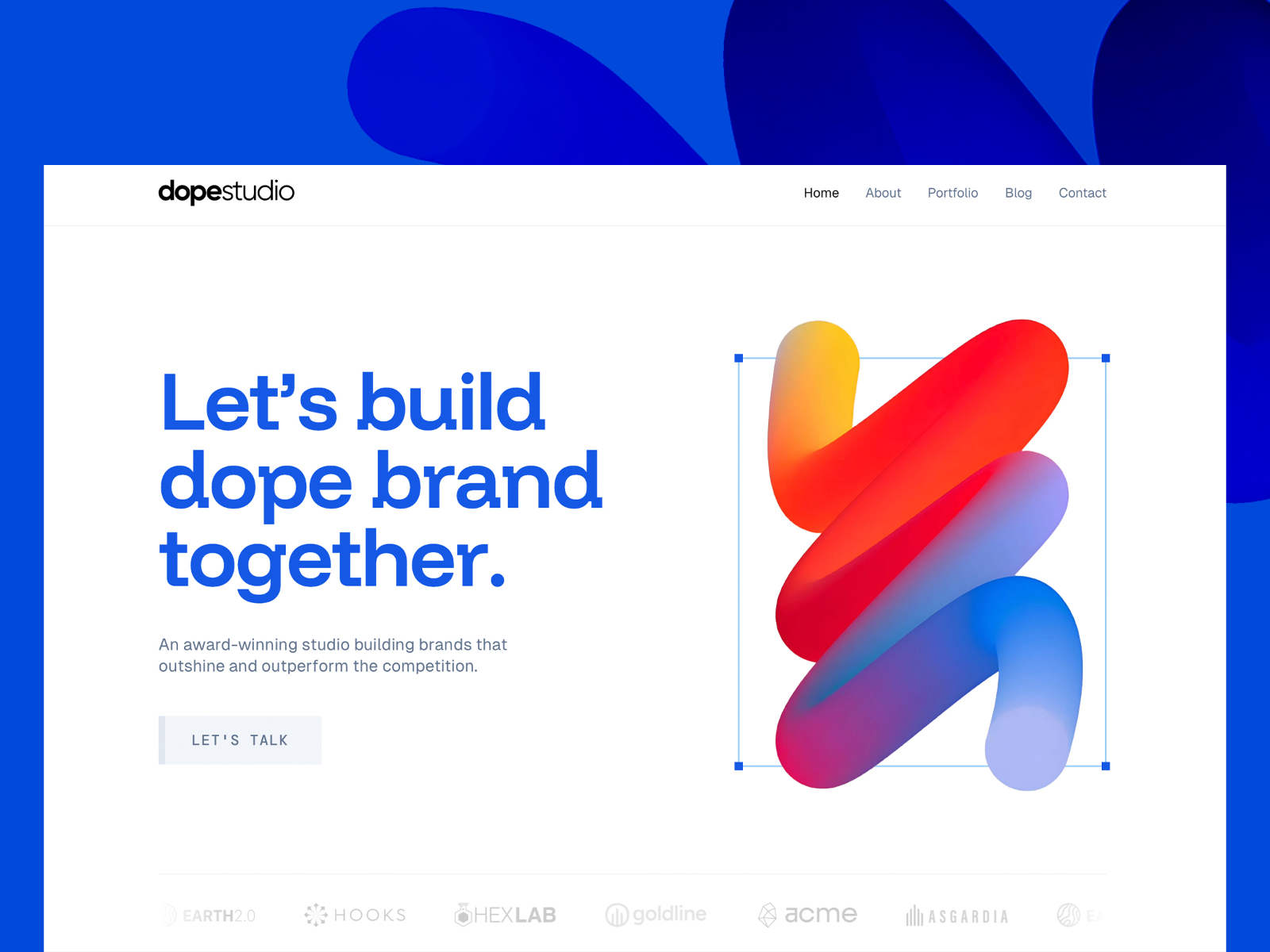 Taylor: Free Portfolio Website Template by Akin &amp; Ed — Free Portfolio Framer Template preview