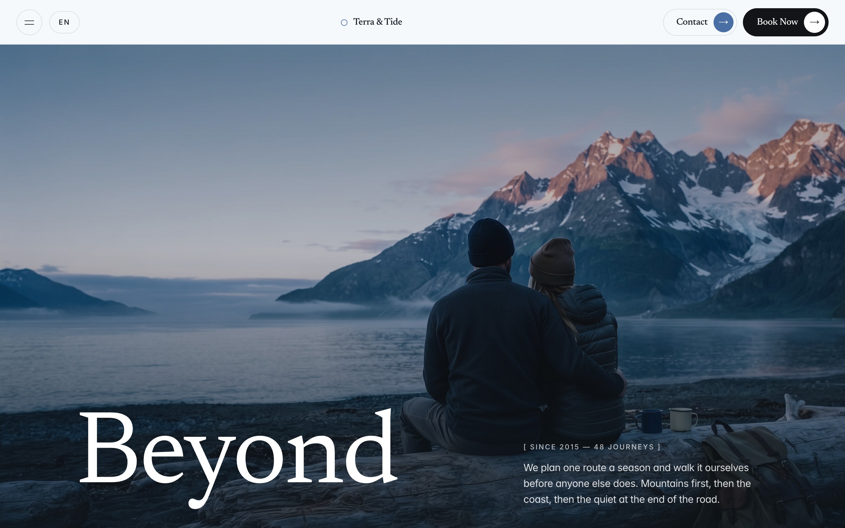 Terra & Tide — Free Travel Template for Framer preview