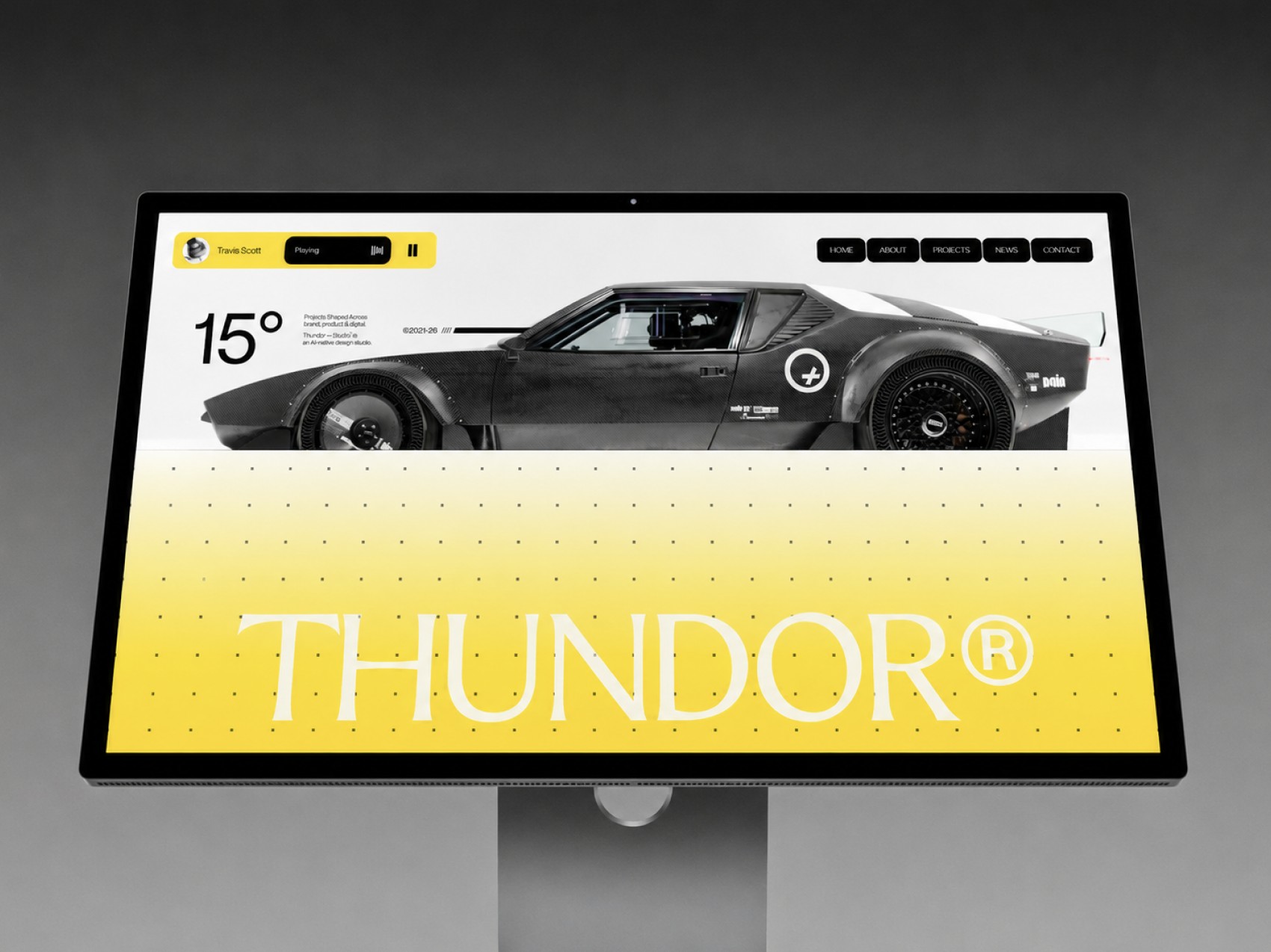 THUNDOR®: Free Portfolio Website Template by FTC Studio — Free Portfolio Framer Template preview