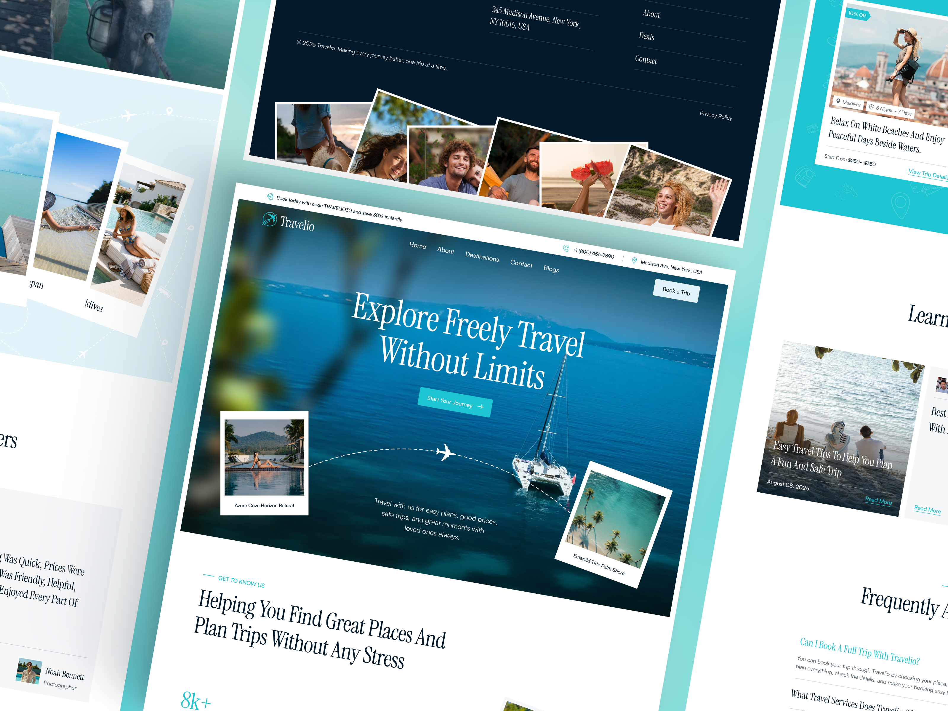 Travelioo — Free Travel Template for Framer by Alevweb preview