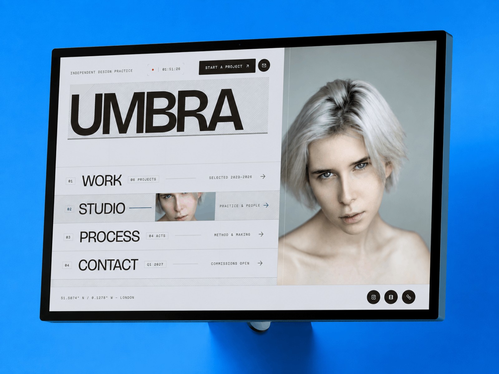 Umbrall — Free Portfolio Website Template by Aidan Looker — Free Portfolio Template for Framer by Aidan Looker preview
