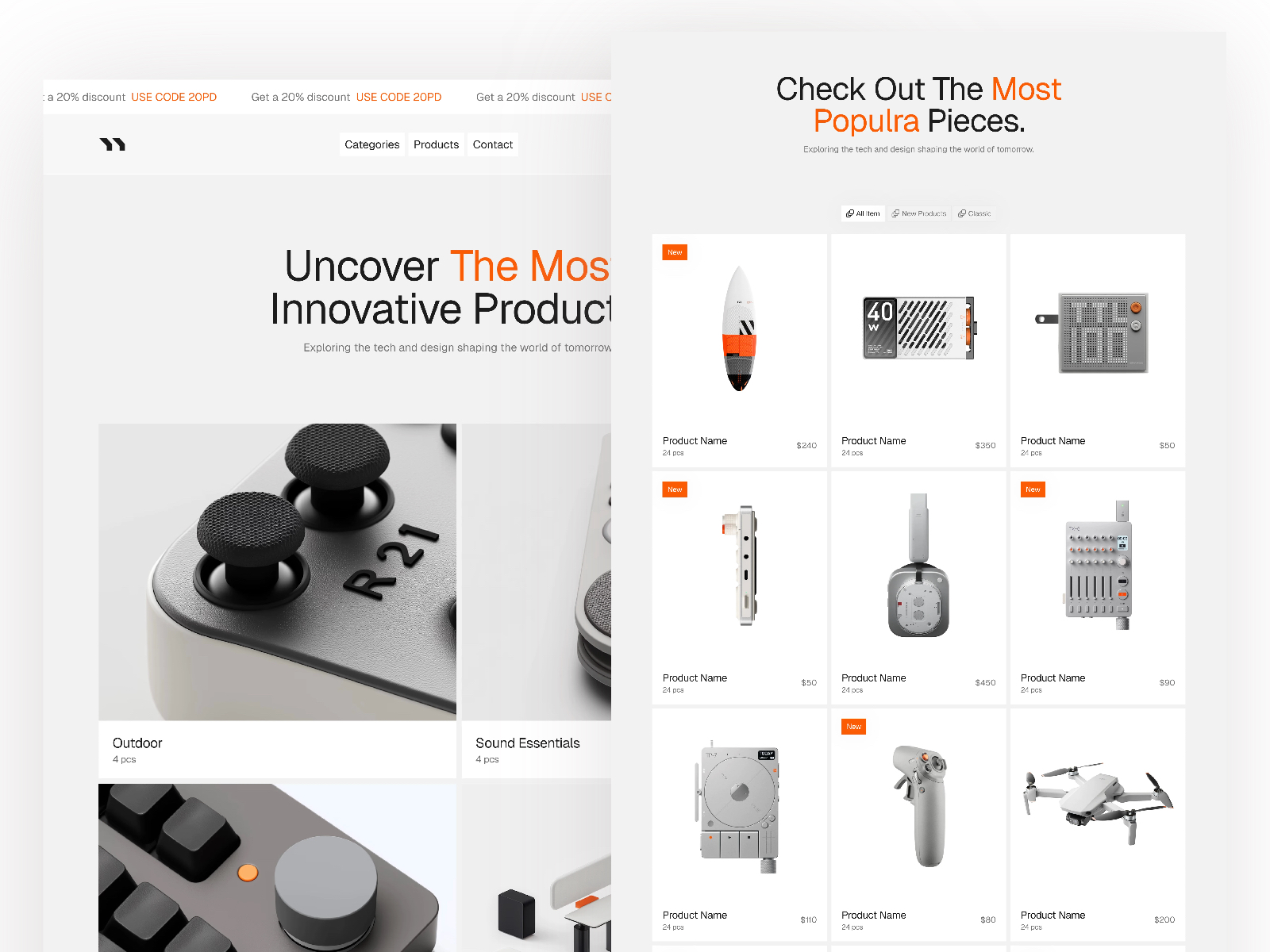 Uncover — Free Ecommerce Framer Template preview