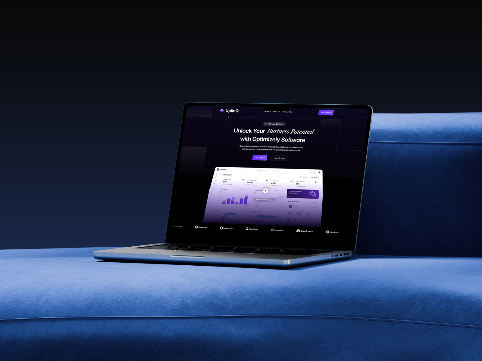 Uplinq — Free SaaS Framer Template preview