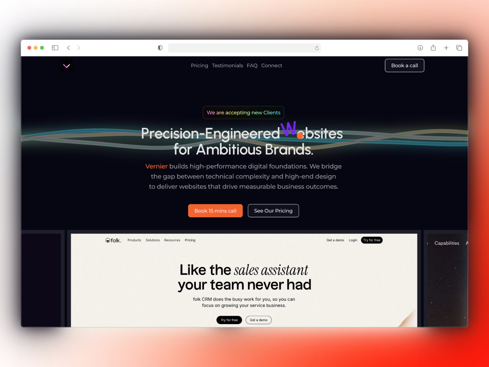 Vernier — Free SaaS Framer Template preview