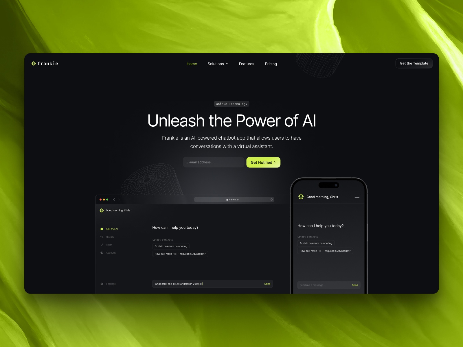 Vibrant: Free SaaS Website Template by Chris Krupa — Free SaaS Framer Template preview