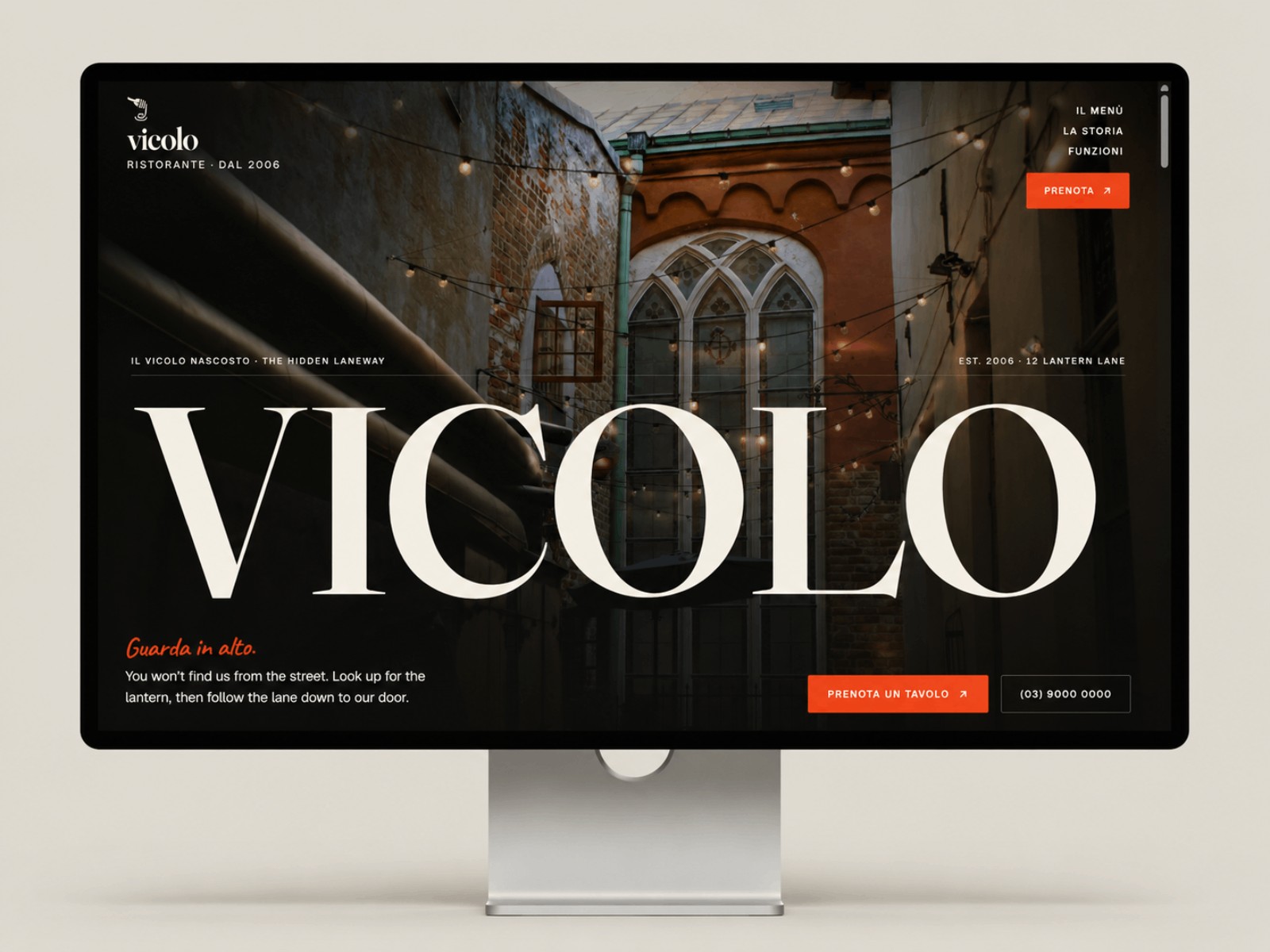 Vicolo — Free Restaurant Website Template by Aidan Looker — Free Food Template for Framer by Aidan Looker preview