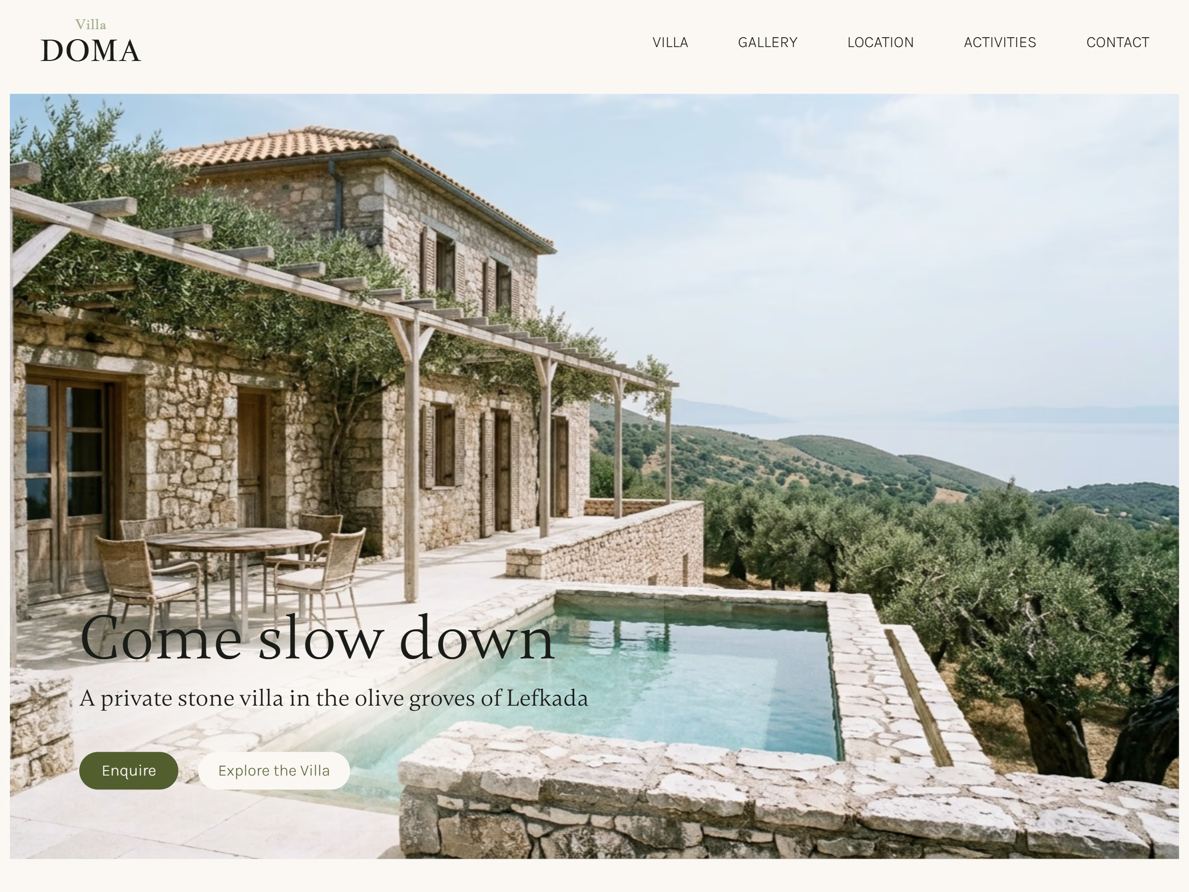 Villa Doma: Free Property Website Template by Gyte Tama — Free Real Estate Framer Template preview