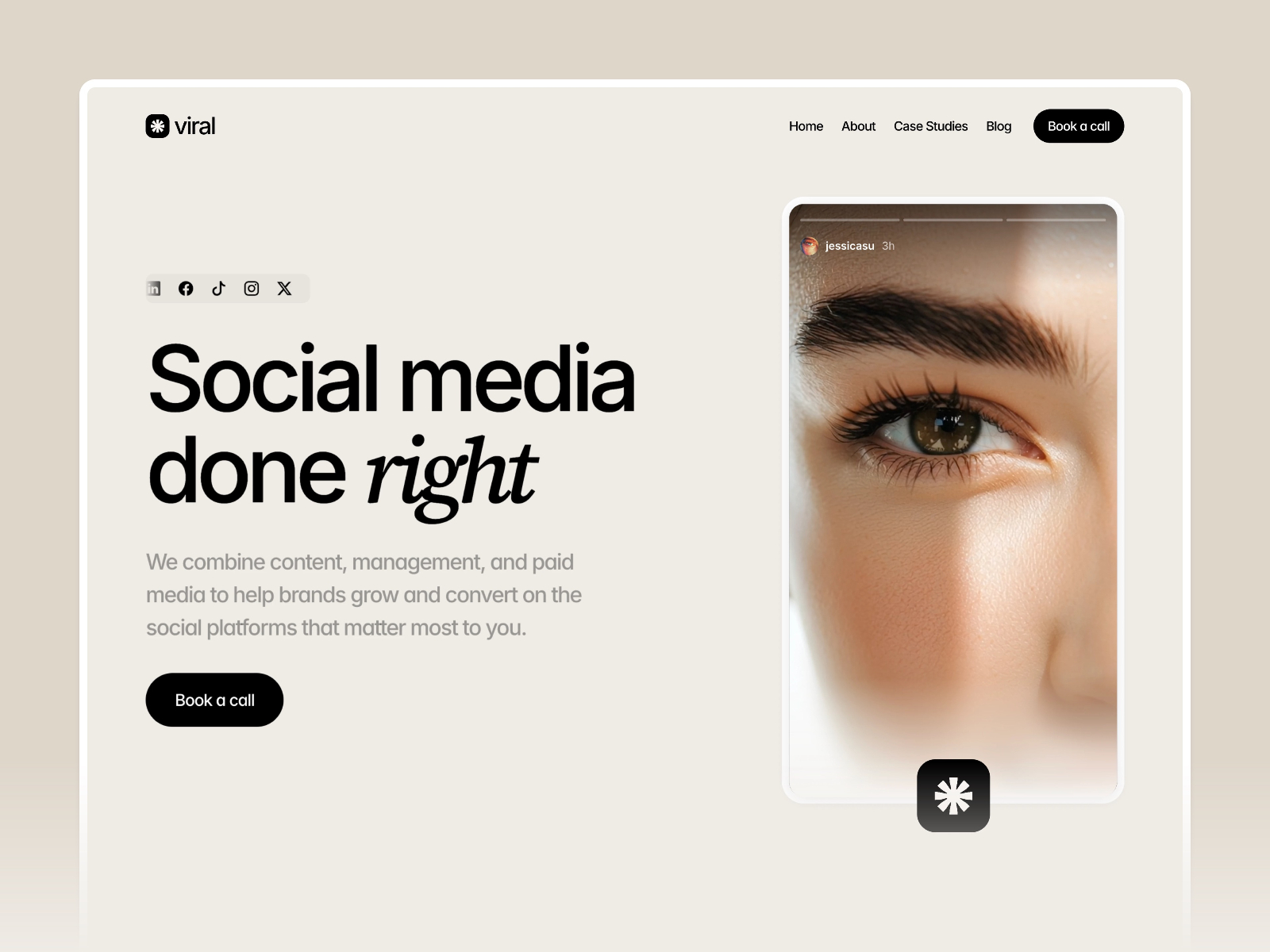 Viral: Responsive Portfolio Website Template by Hamza Ehsan — Free Portfolio Framer Template preview