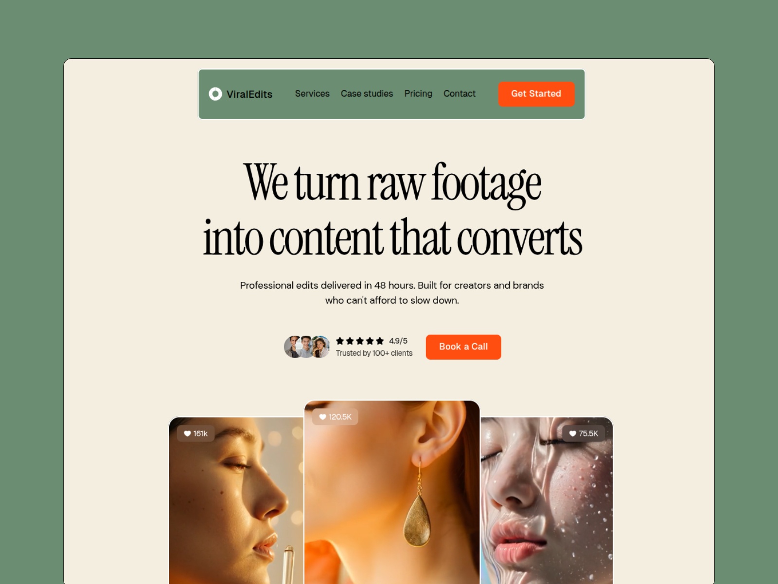 ViralEdits — Free Landing Page Framer Template preview