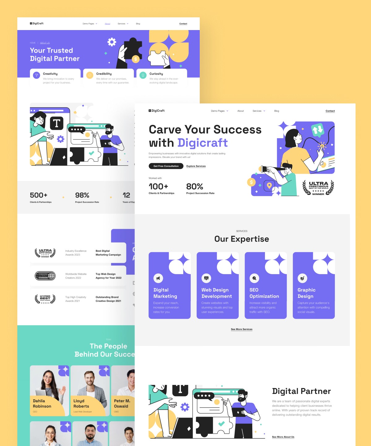 Vixel: Free Portfolio Website Template by Peterdraw — Free Portfolio Framer Template preview