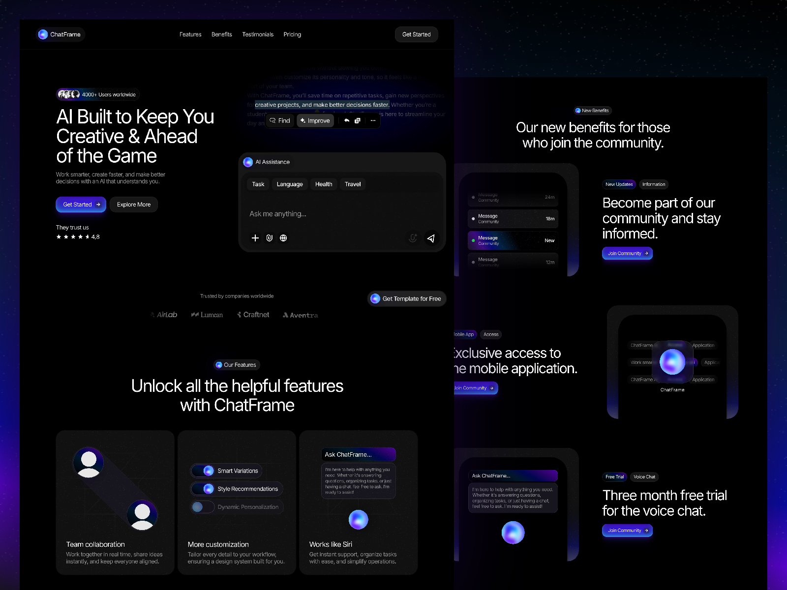 Volta Studio: Free AI Website Template by Alexander Moreno — Free Architecture Framer Template preview