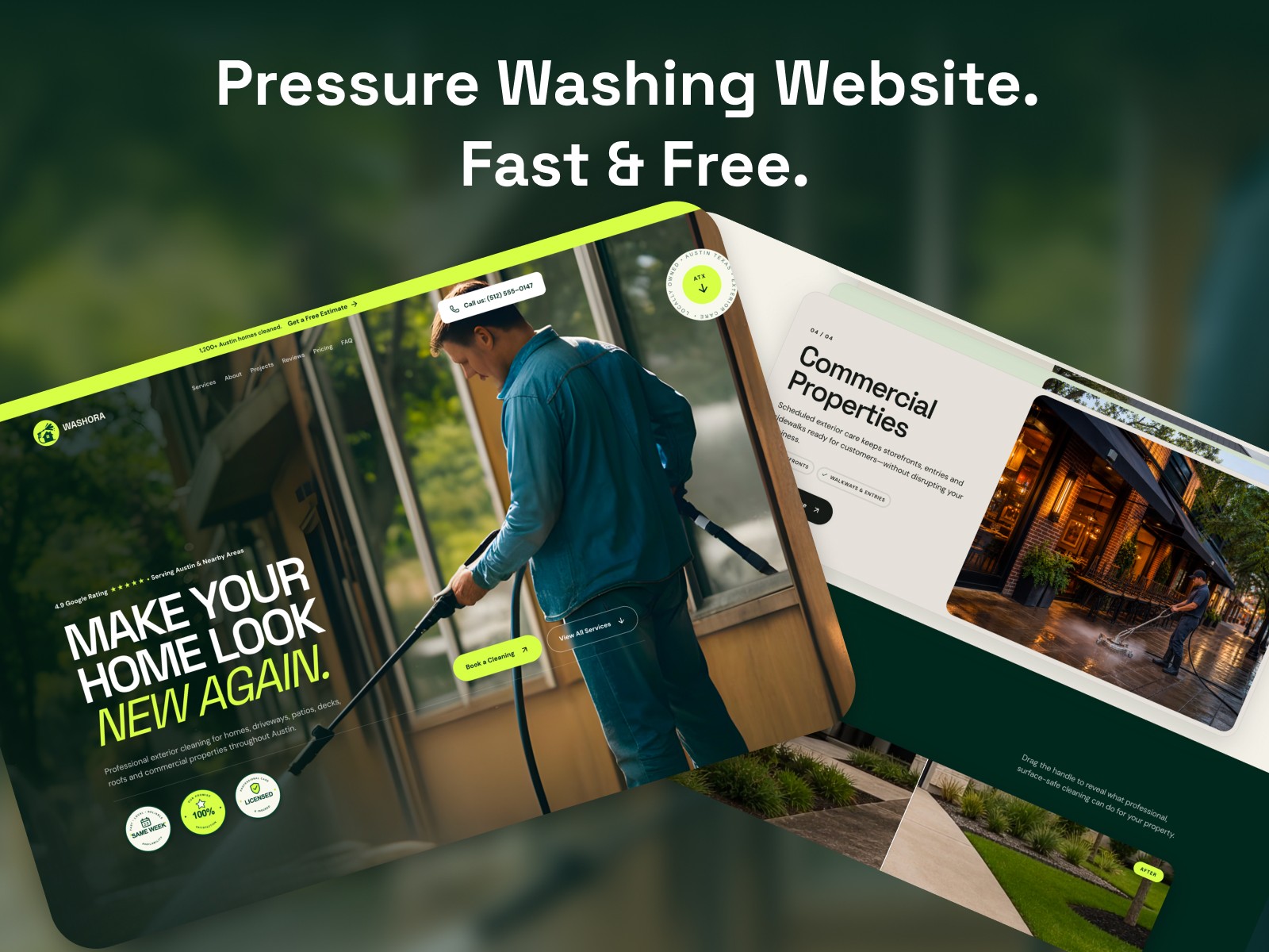 Washora — Free Landing Page Website Template by Priyabrata Roy — Free Landing Page Template for Framer by Priyabrata Roy preview
