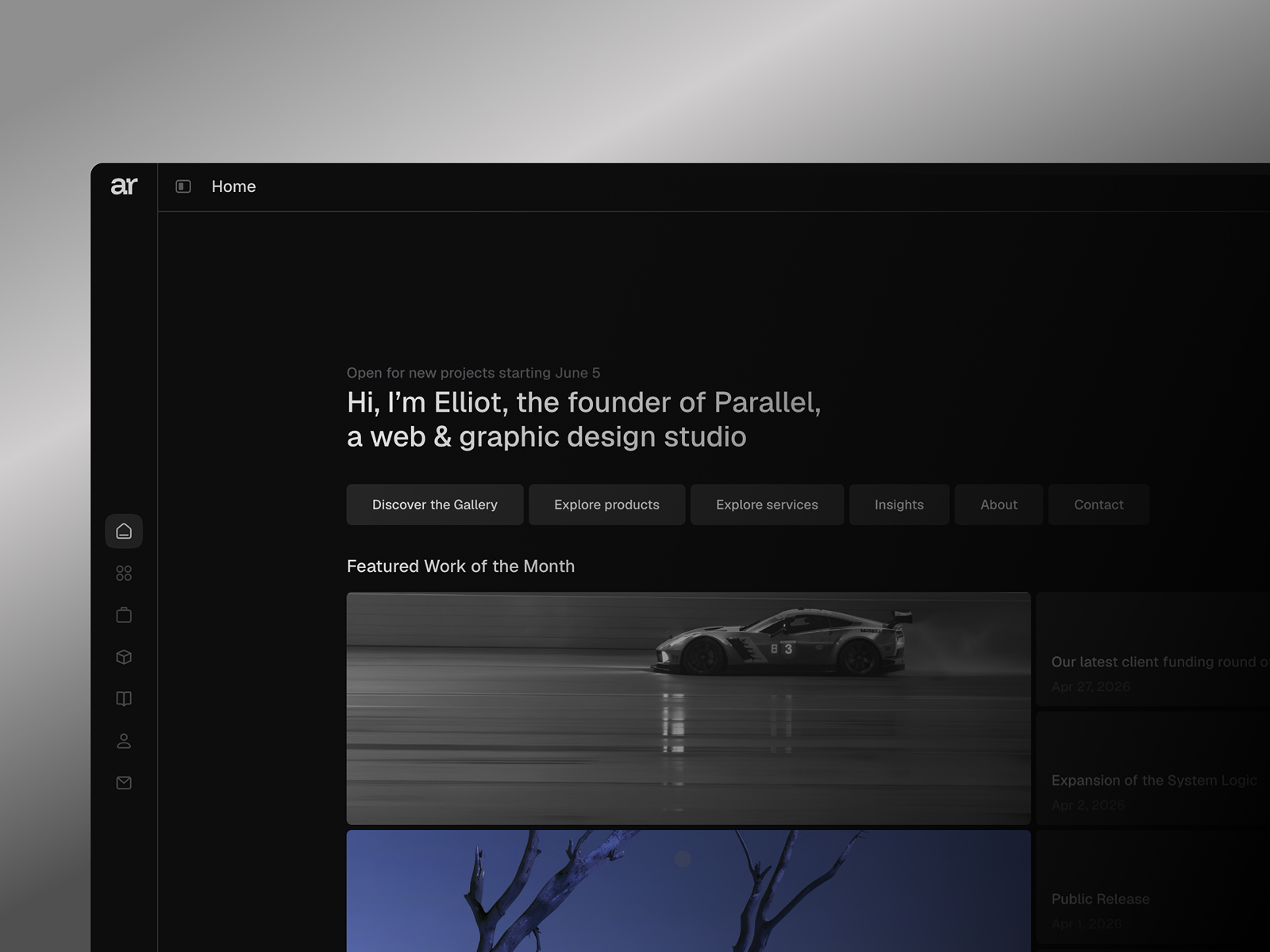 Web Starter: Free Portfolio Website Template by KollinaStudio. — Free Portfolio Framer Template preview