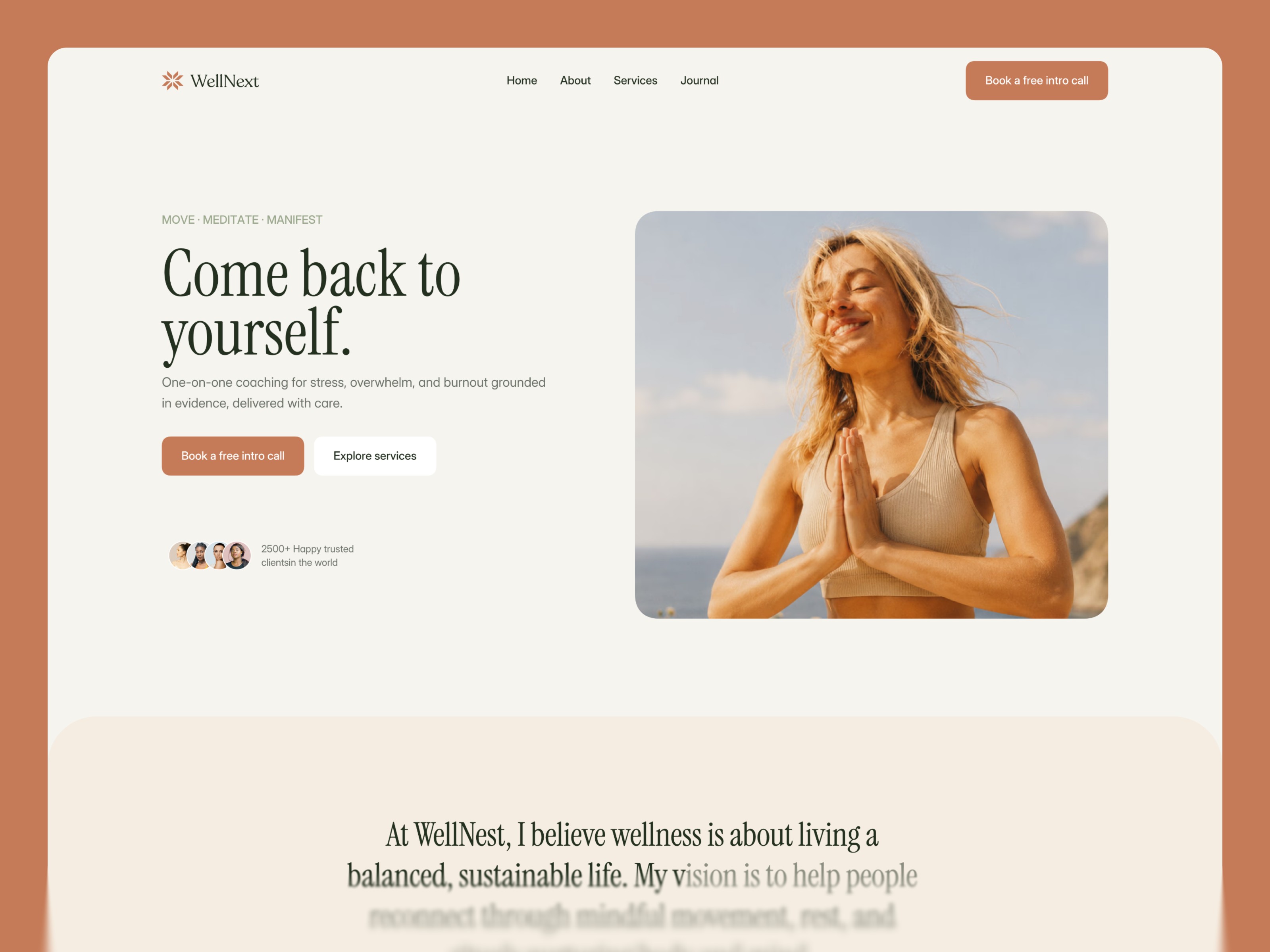 WellNext: Free Health Website Template by Naimur Rahman — Free Healthcare Framer Template preview