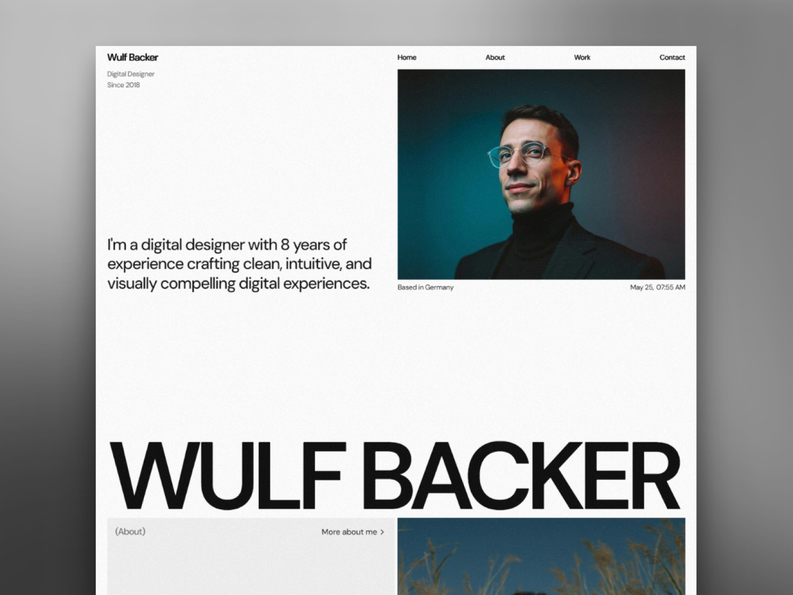 Wulf — Free Portfolio Framer Template preview