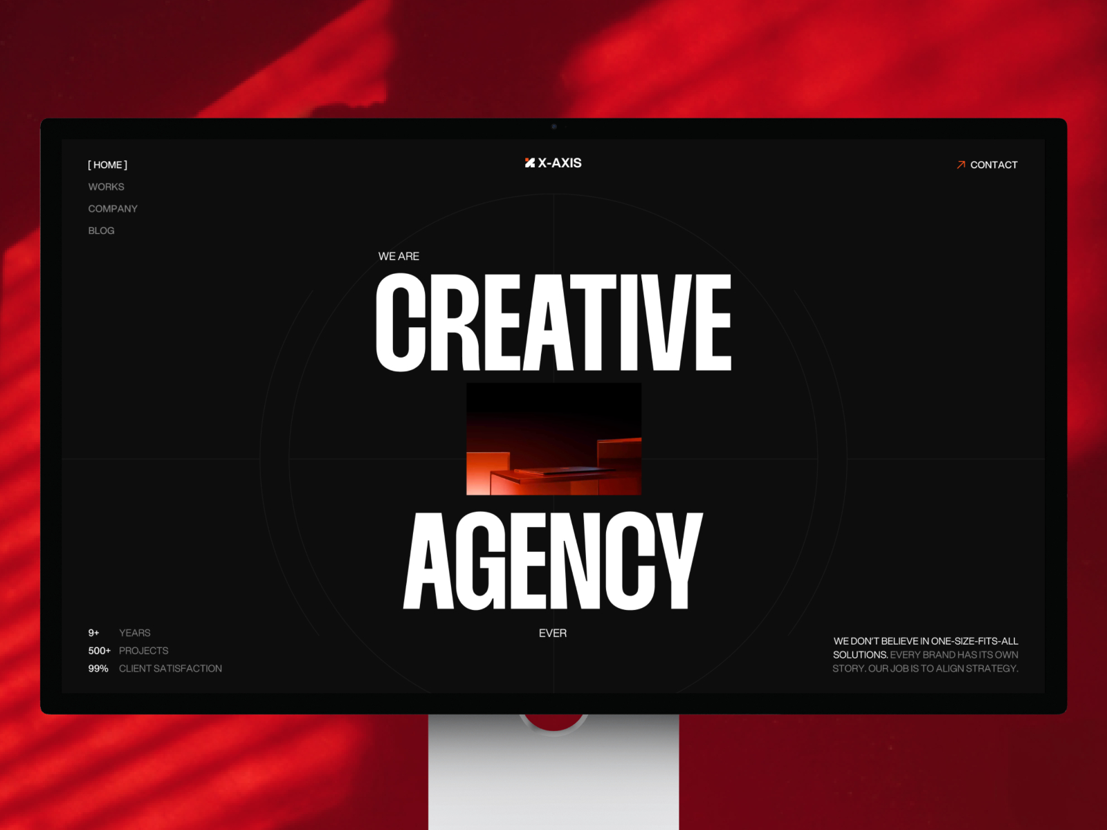 X-axis — Free Portfolio Framer Template preview