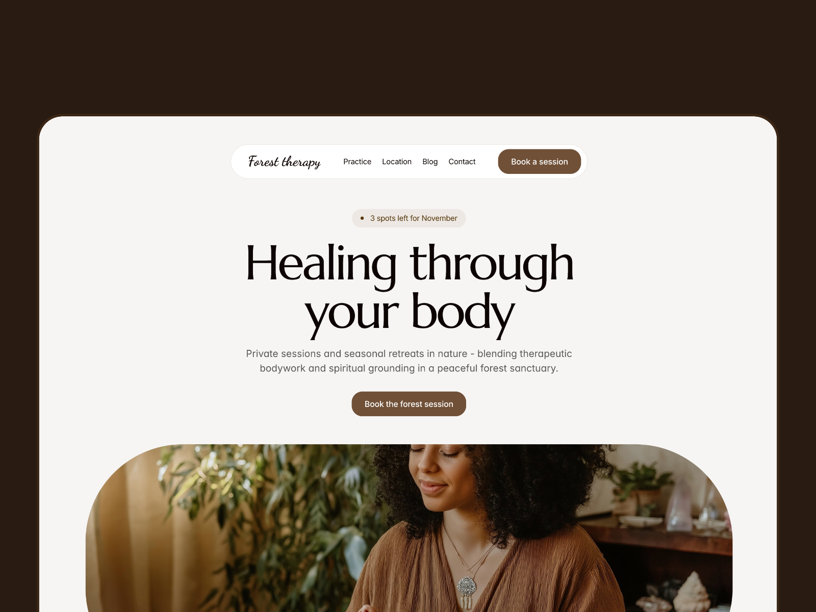 YogaFlow Template: Free Health Website Template by Mokui Design — Free Healthcare Framer Template preview
