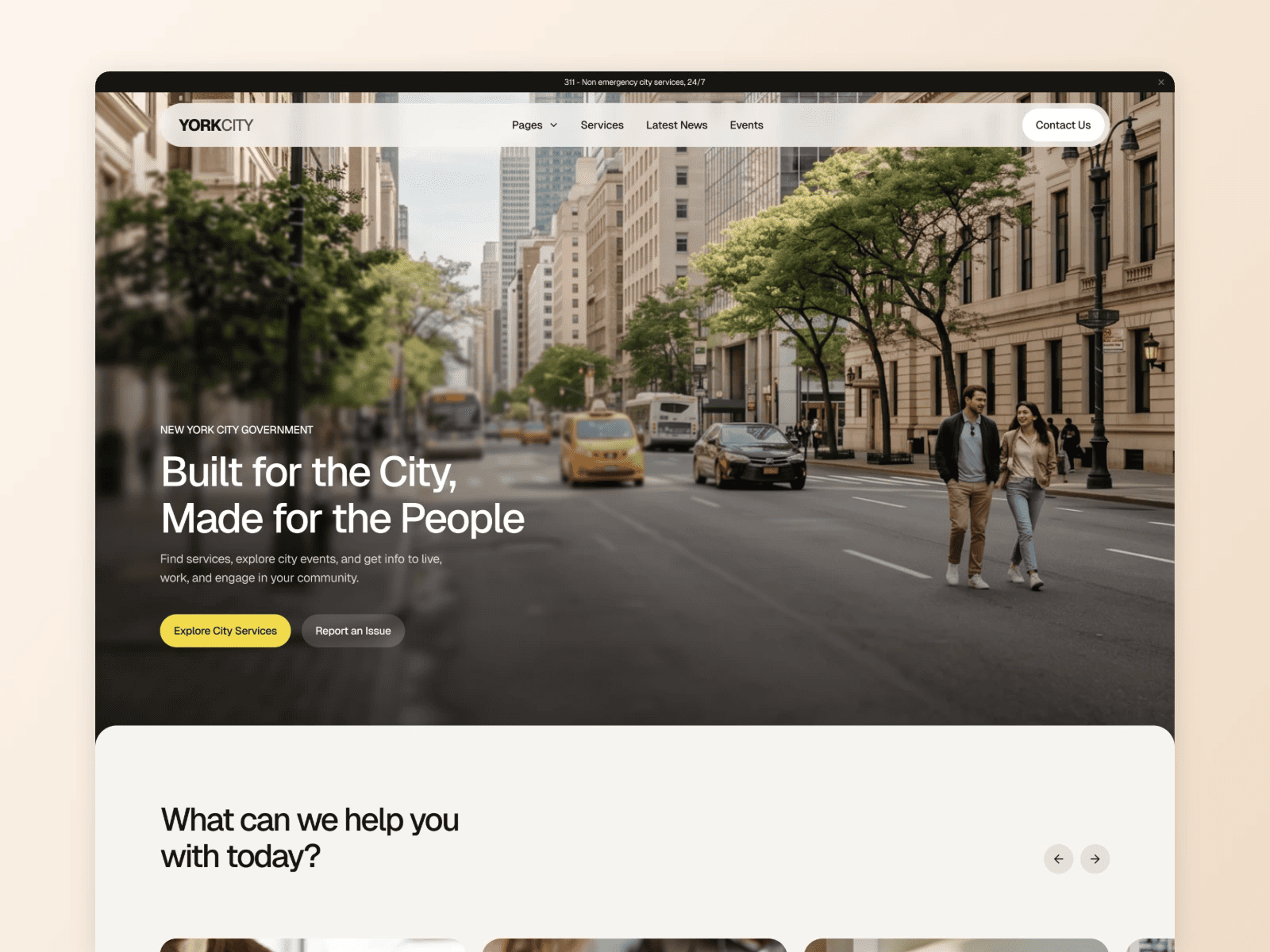 YorkCity — Free Events Template for Framer preview