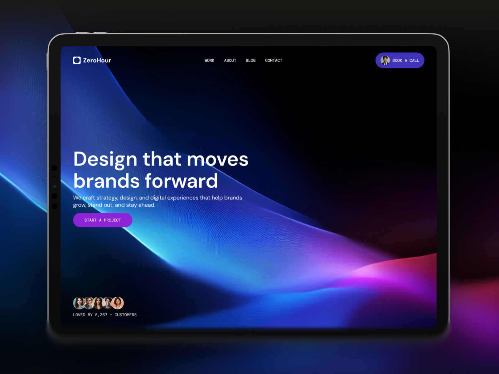ZeroHour — Free Portfolio Framer Template preview