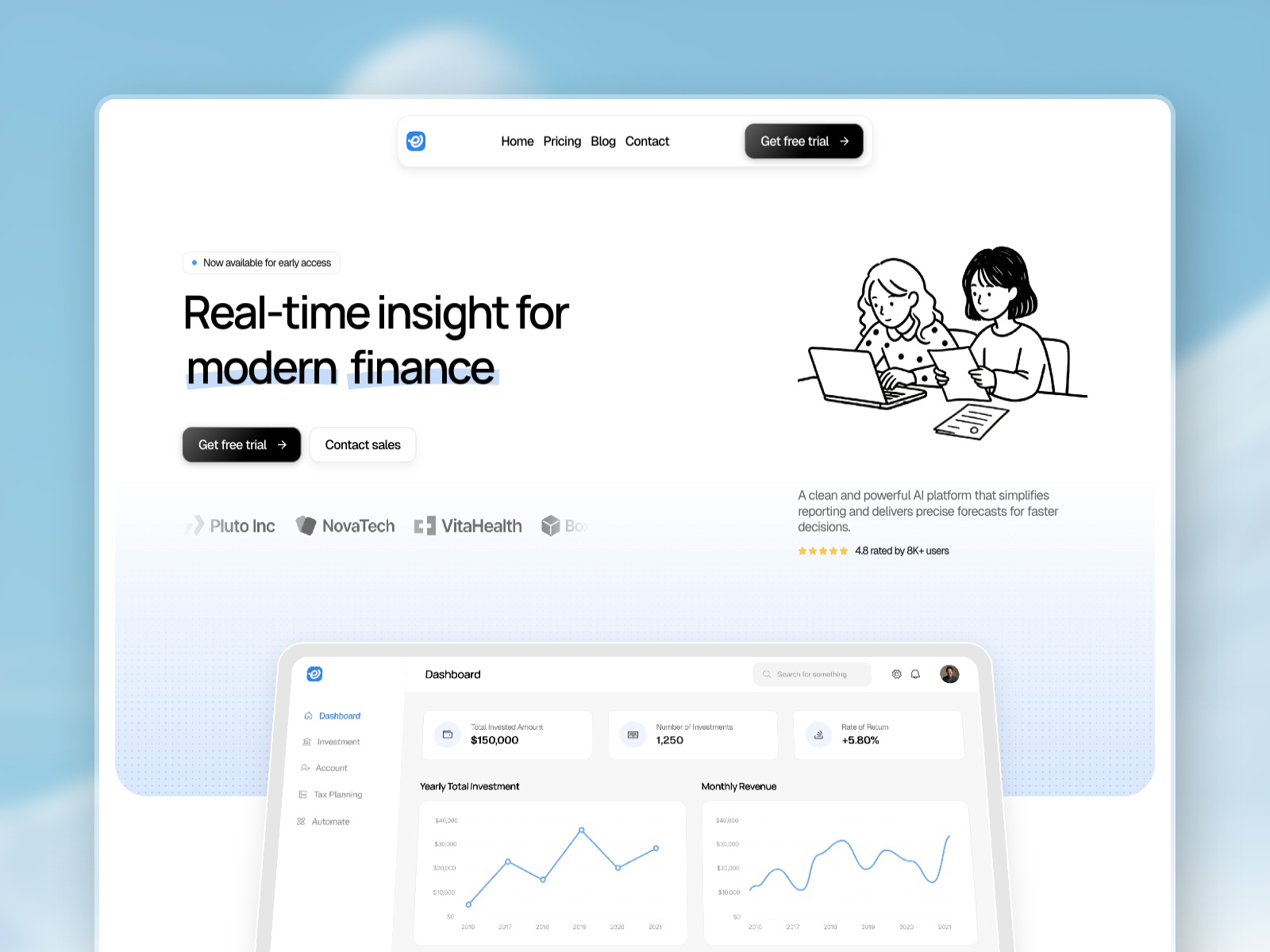 Zova — Free SaaS Framer Template preview